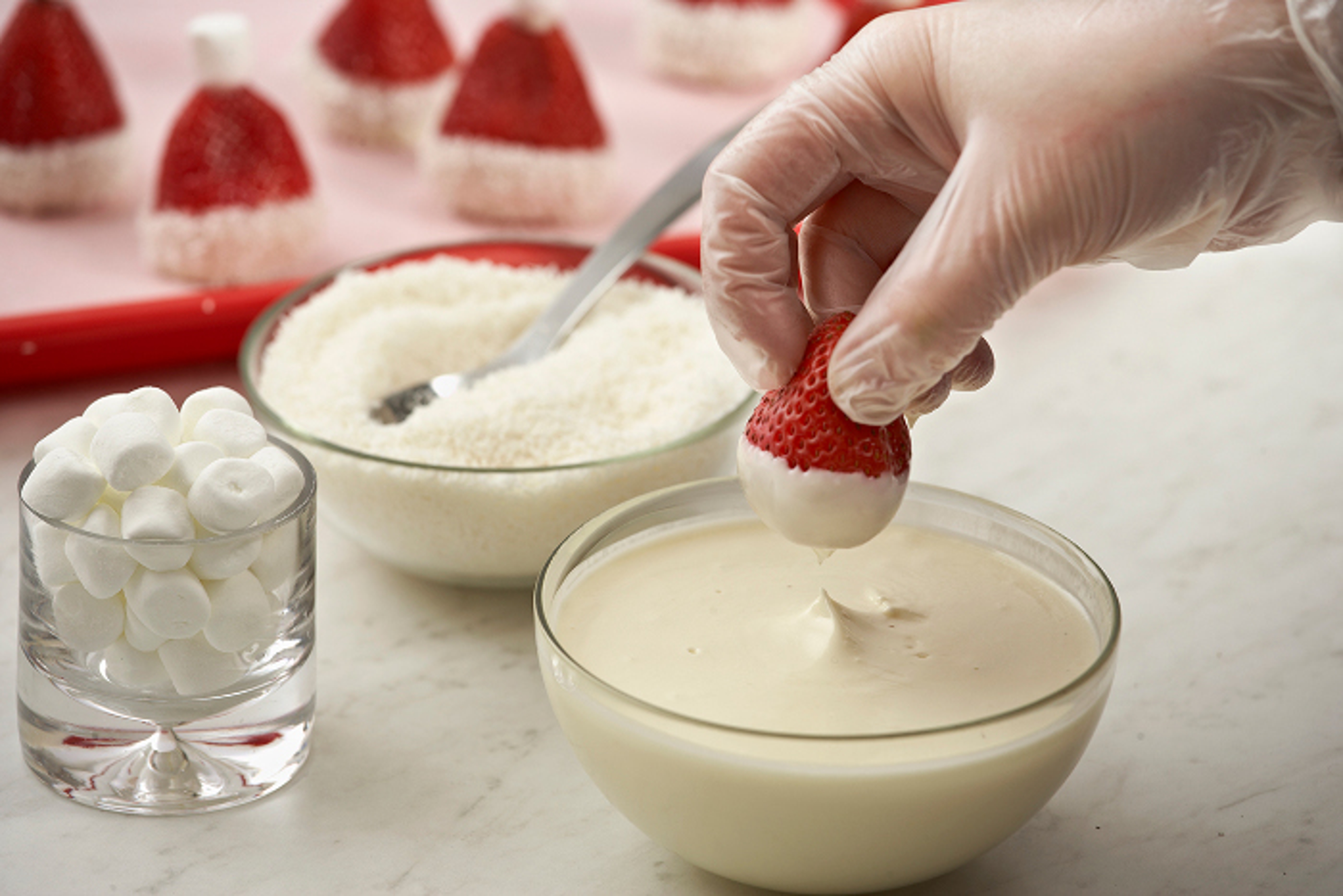 strawberry santa hat diy