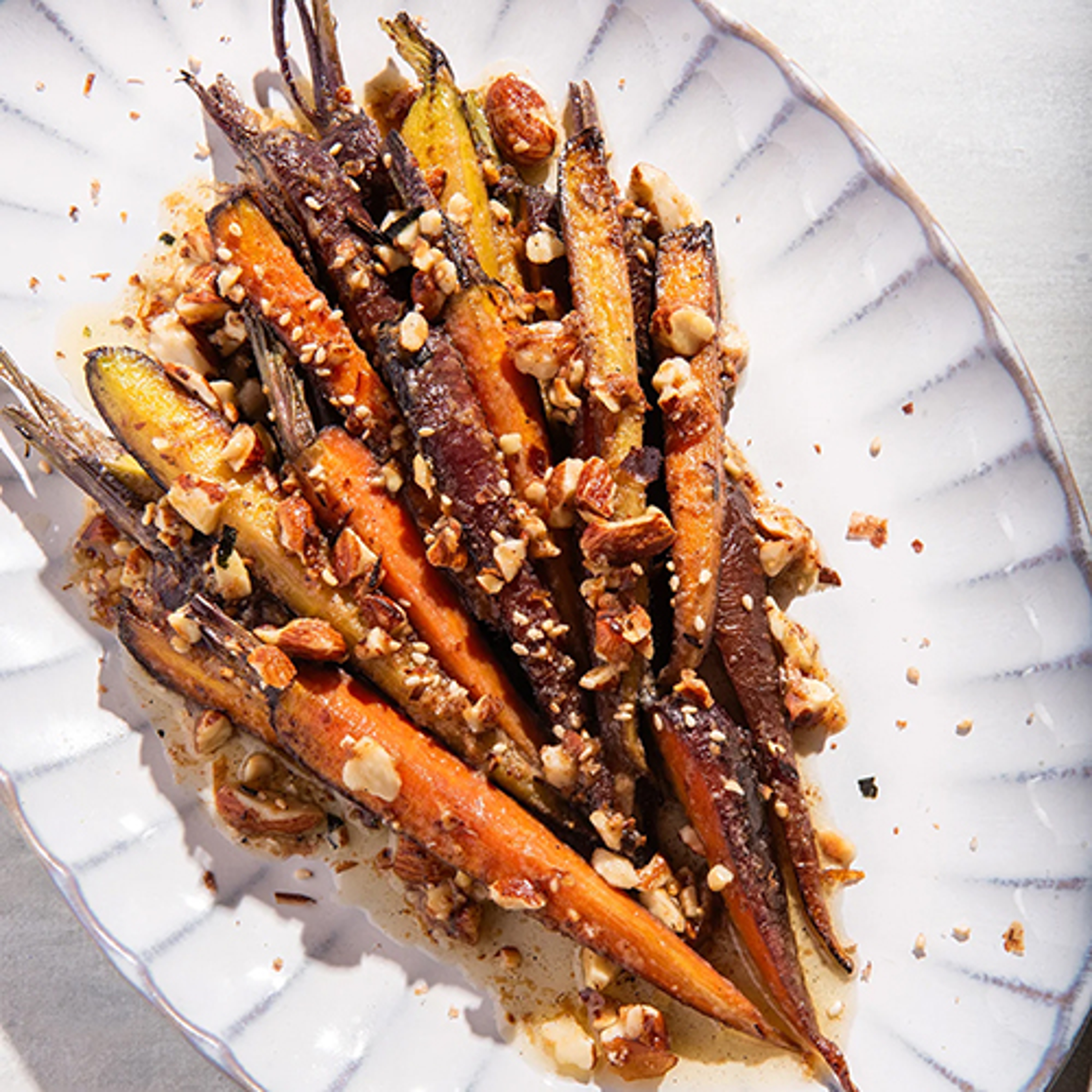 Carrot recipes with a platter of sautéed carrots.