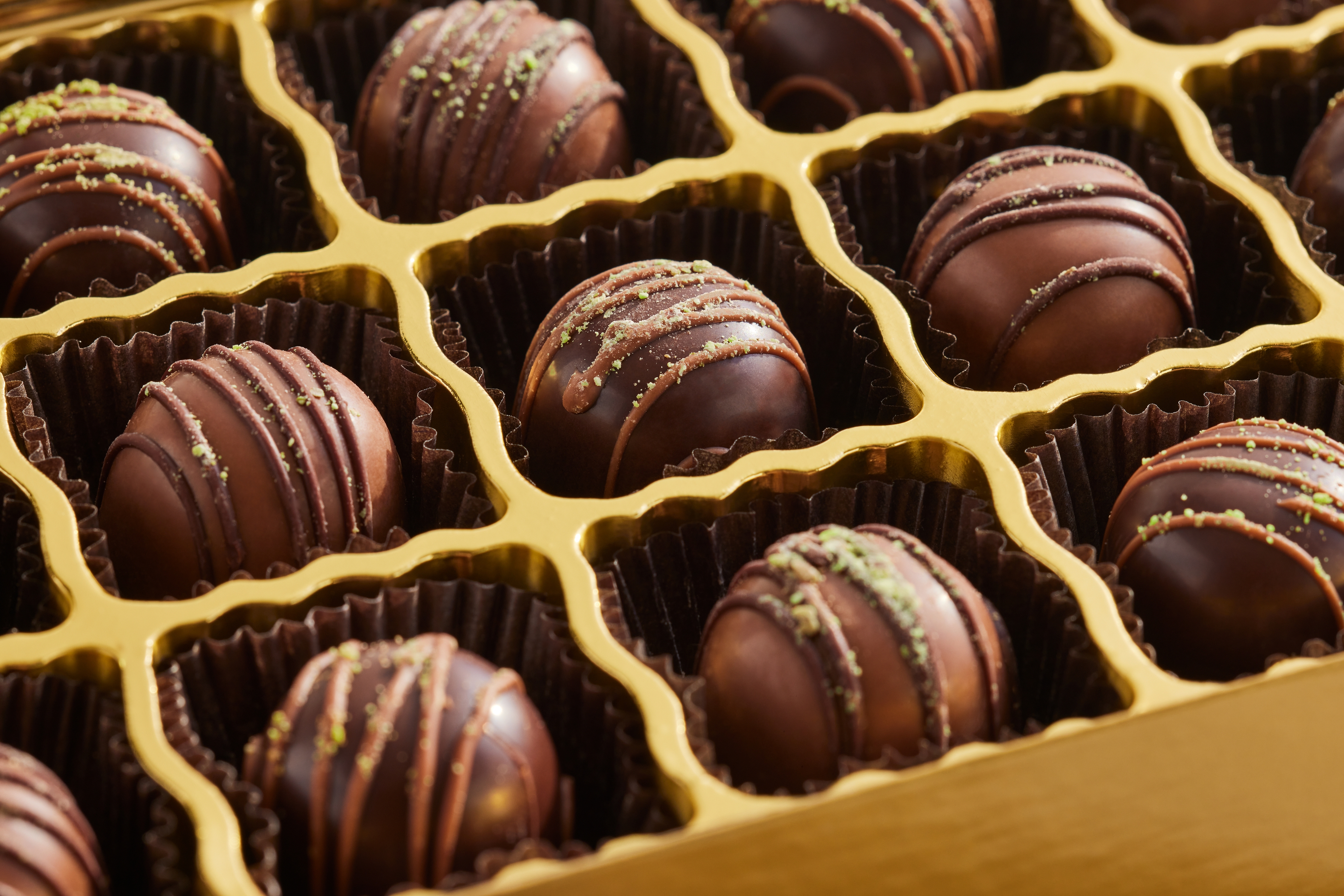 types of chocolate box of truffles