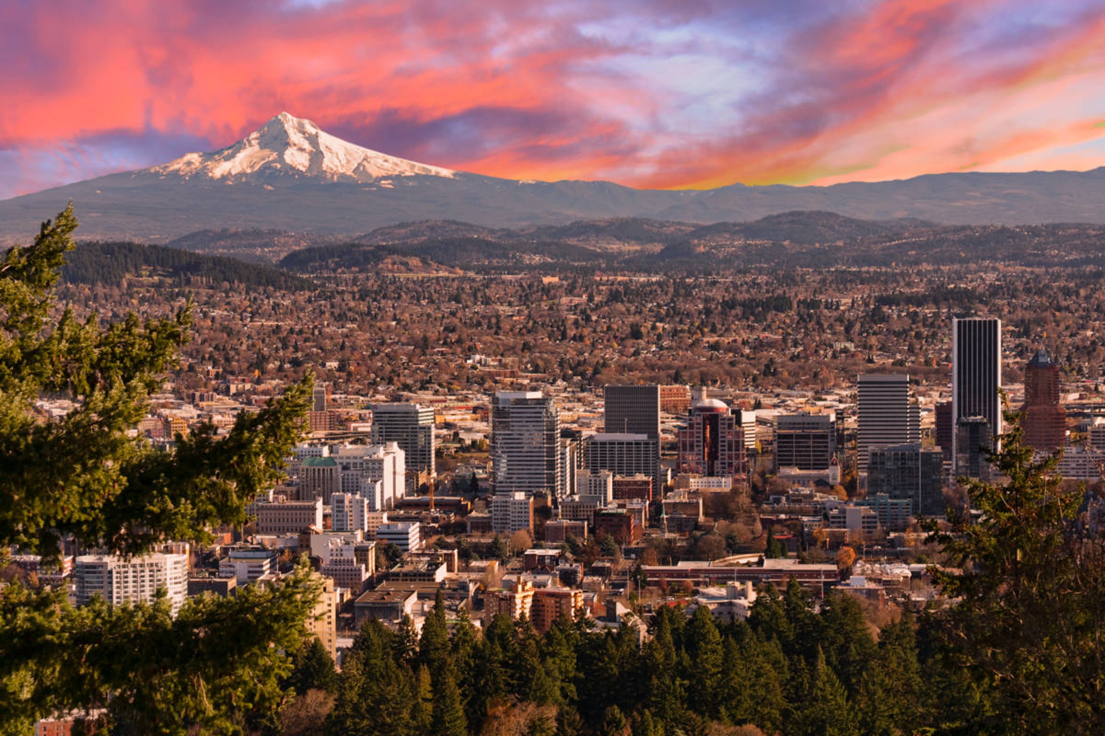bachelorette party Beautiful Vista of Portland, Oregon