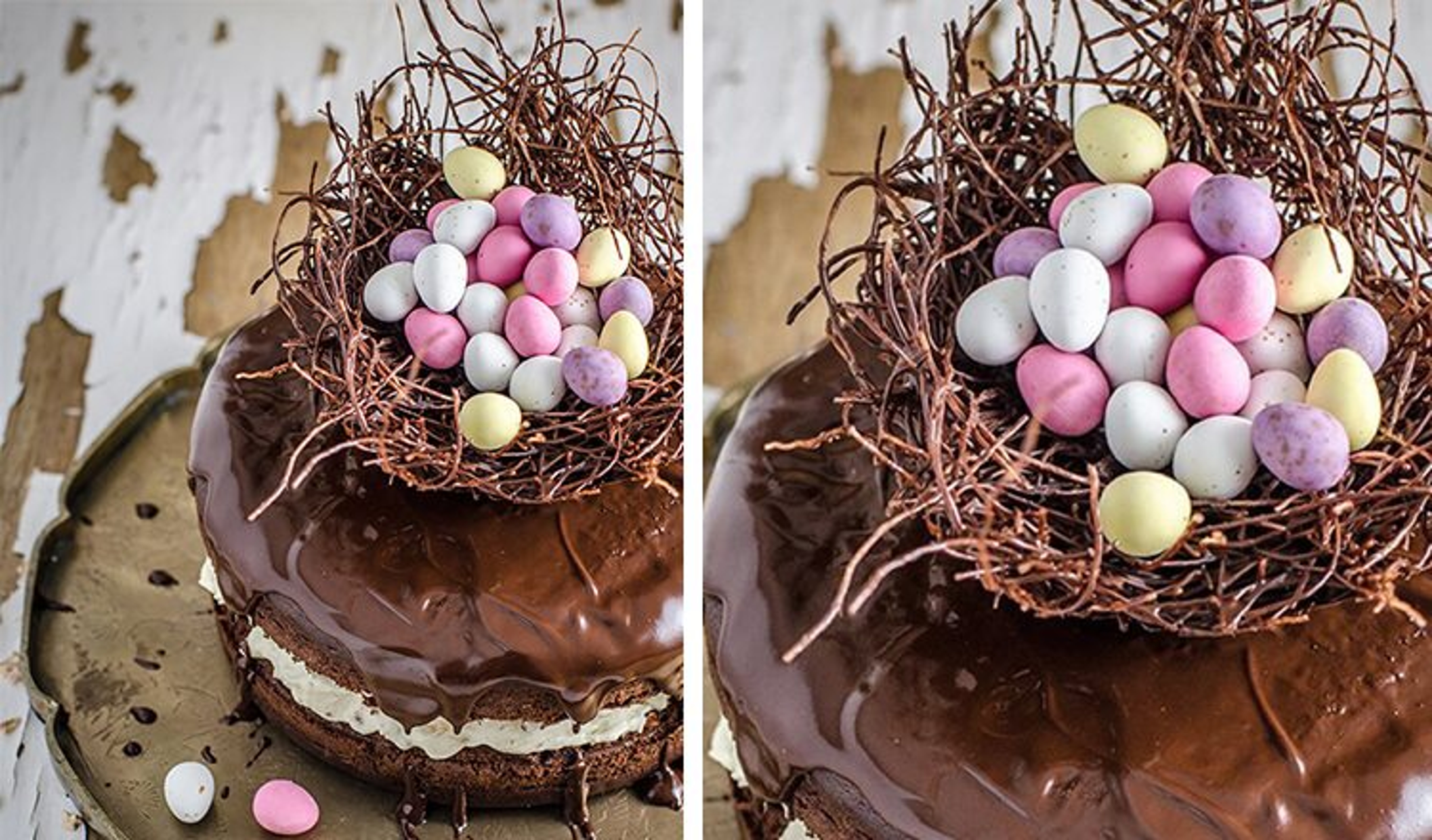 Chocolate Easter Egg Nest Cake