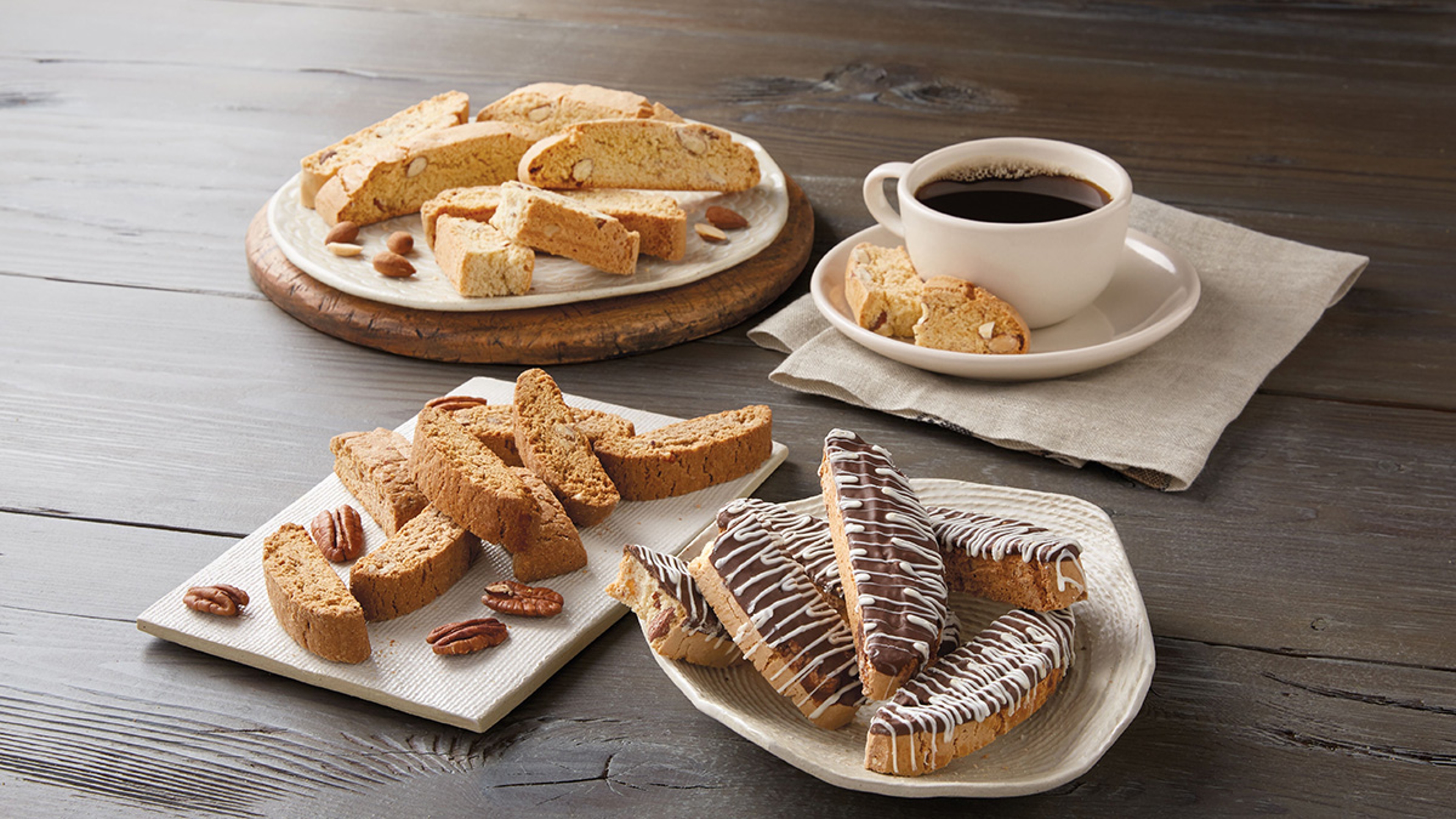 Photo of coffee and biscottis