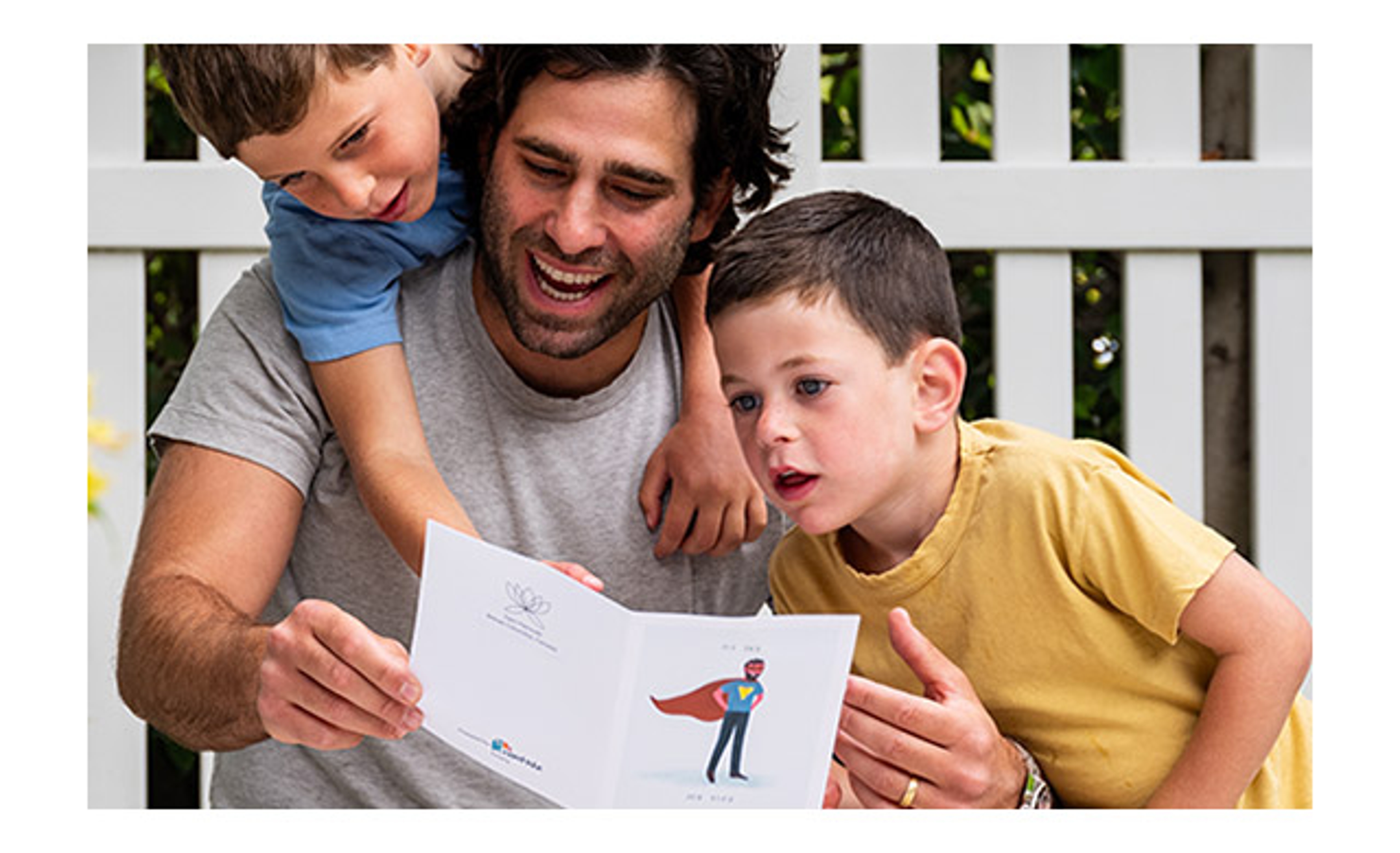 dad with kids