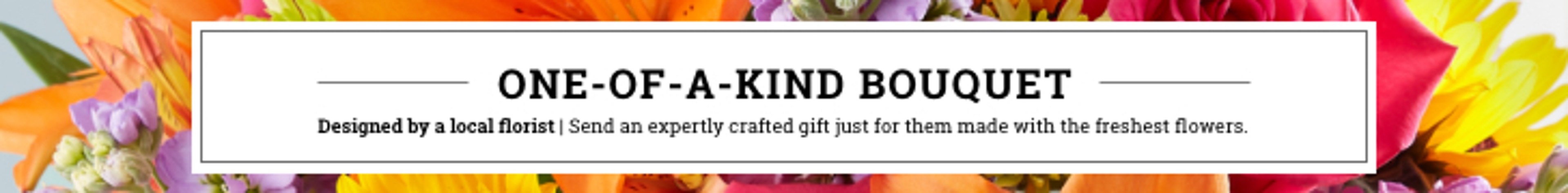 An ad for One of a Kind bouquets designed by a local florist