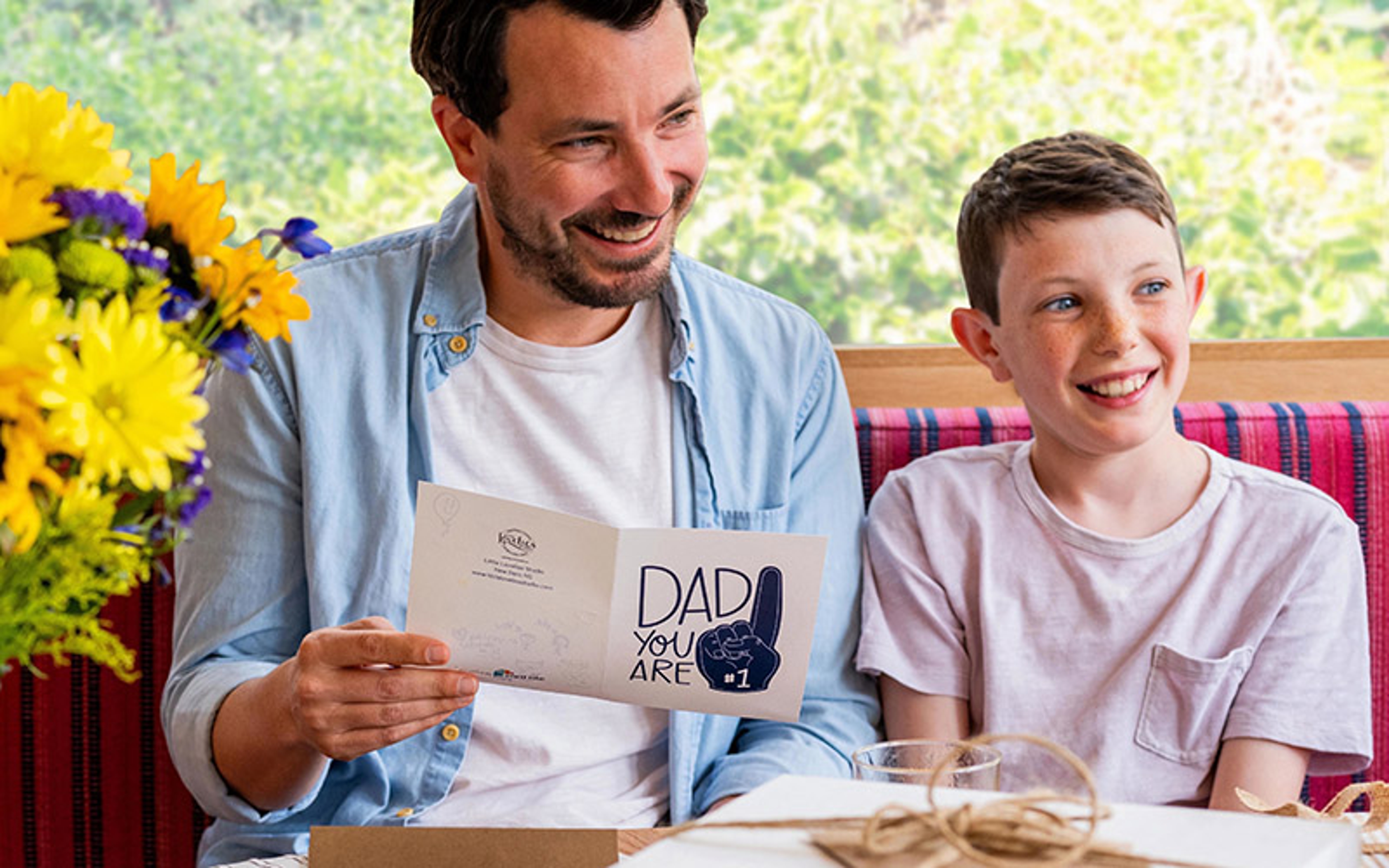 fathers day card messages dad with son