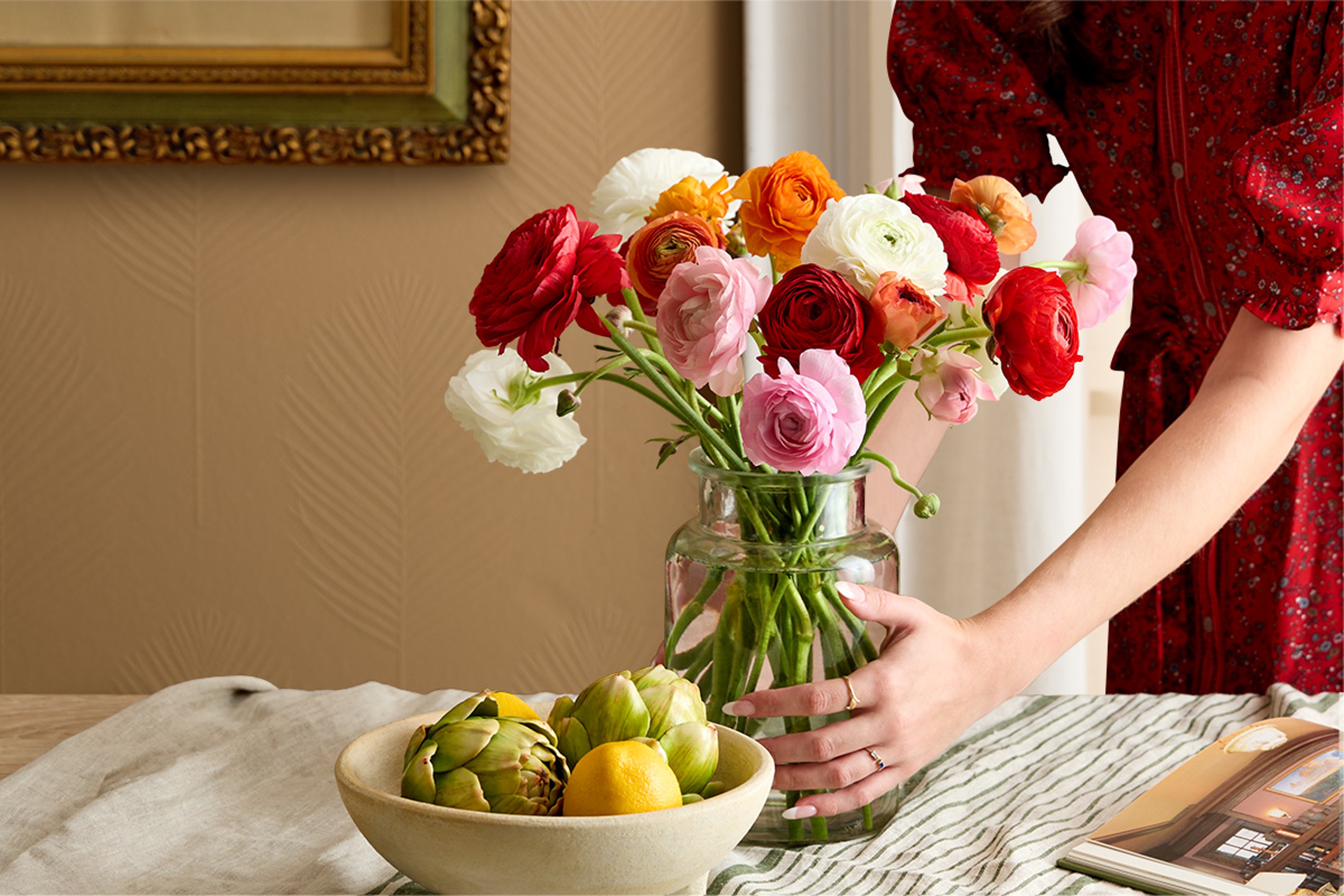 flower of the year setting on table