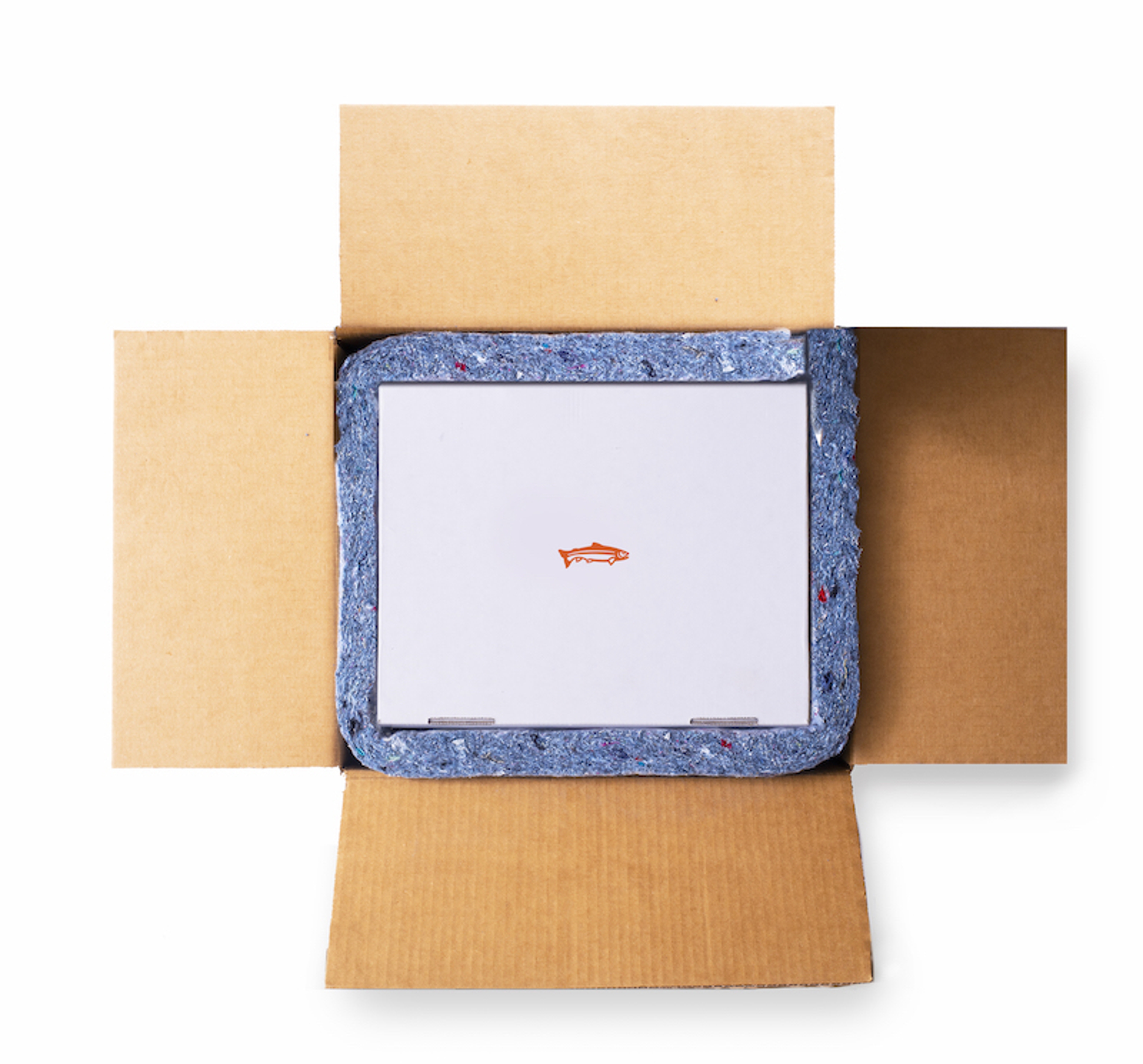 Eco friendly packaging, vital choice box topdown w insulation box sm