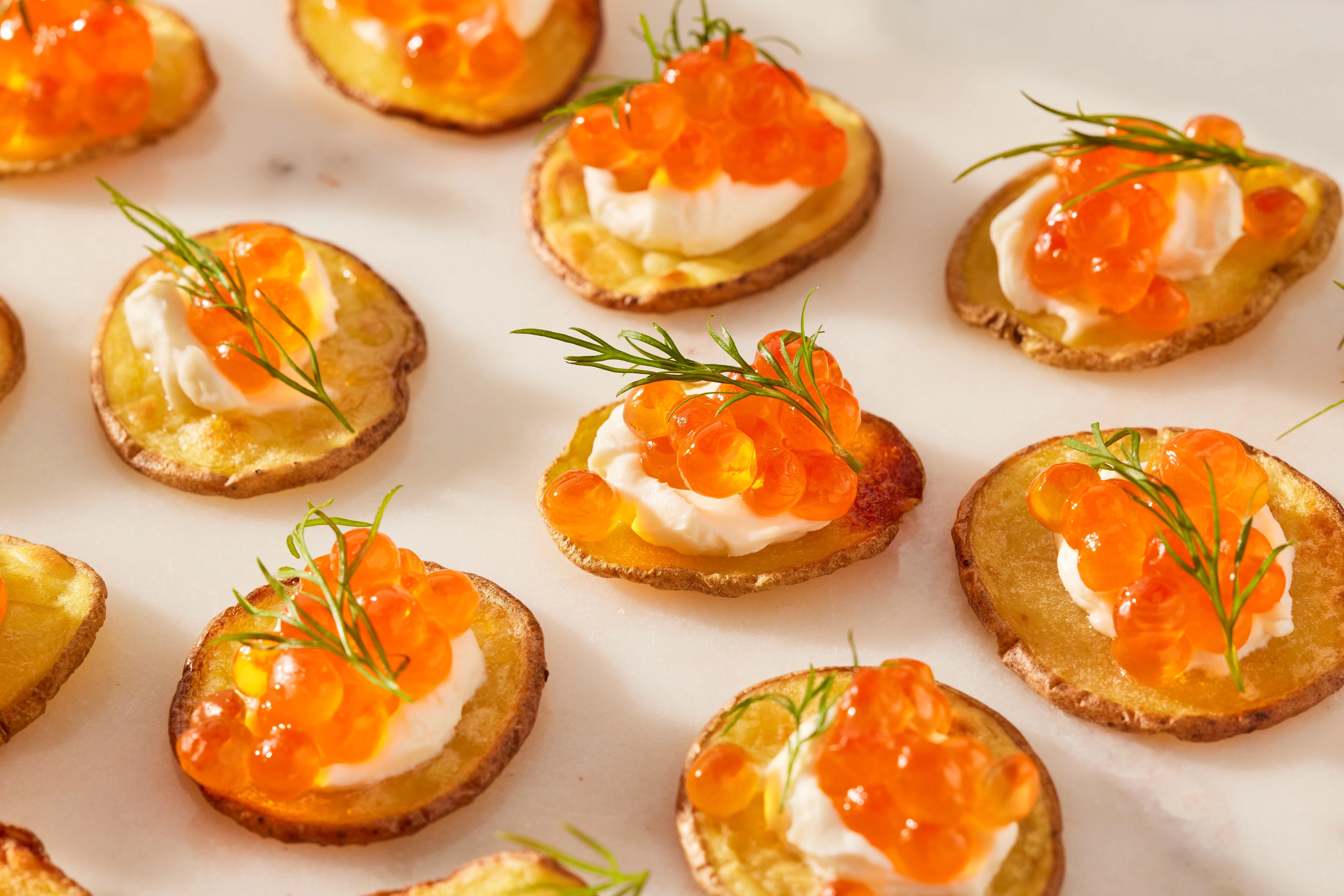 Article Cards Featured Image ikura recipes hero salmon eggs on crackers