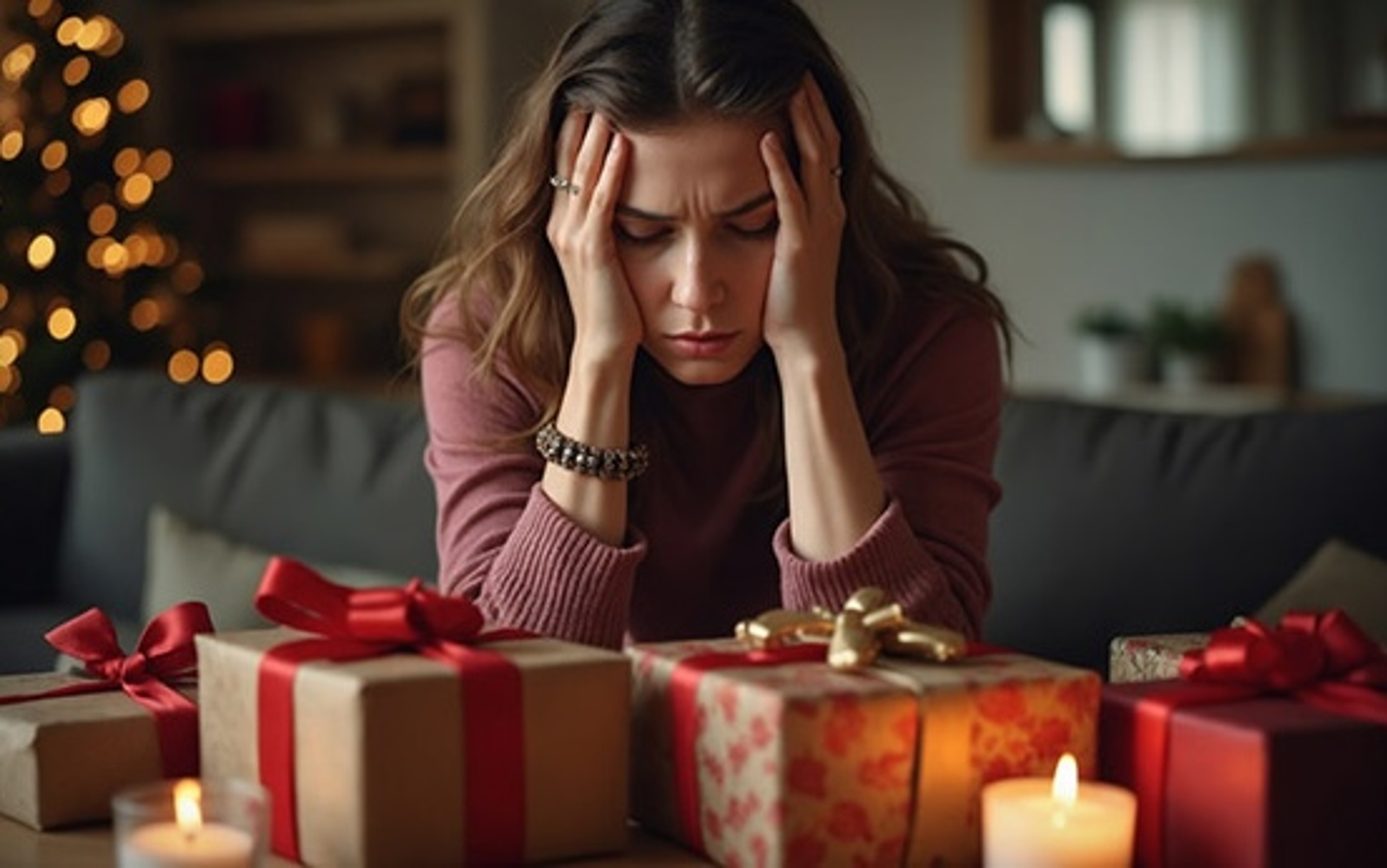 holiday blues financial stress photo