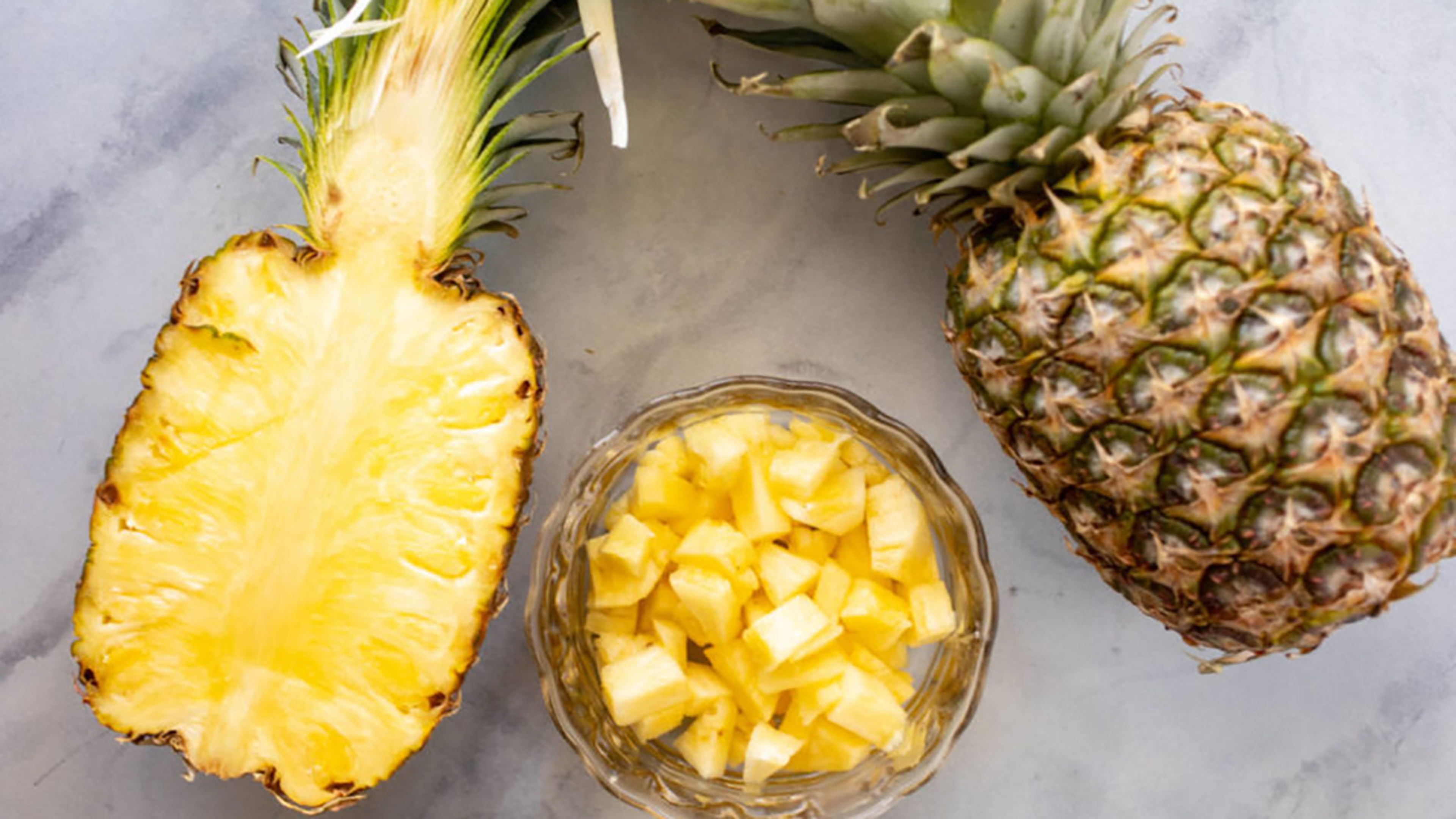 Sliced pineapple.