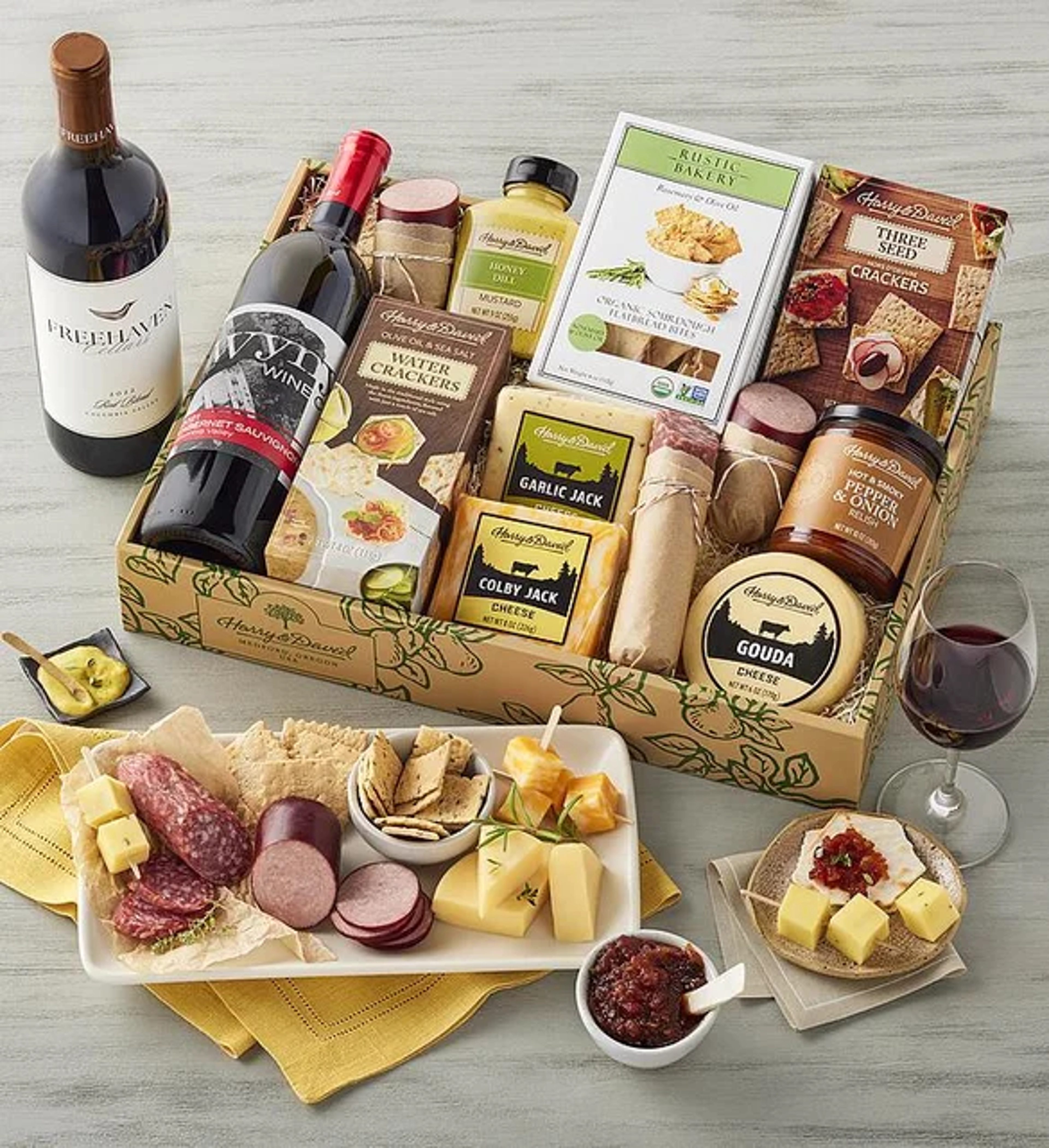 gifts for employees meet cheese wine thank you gift box