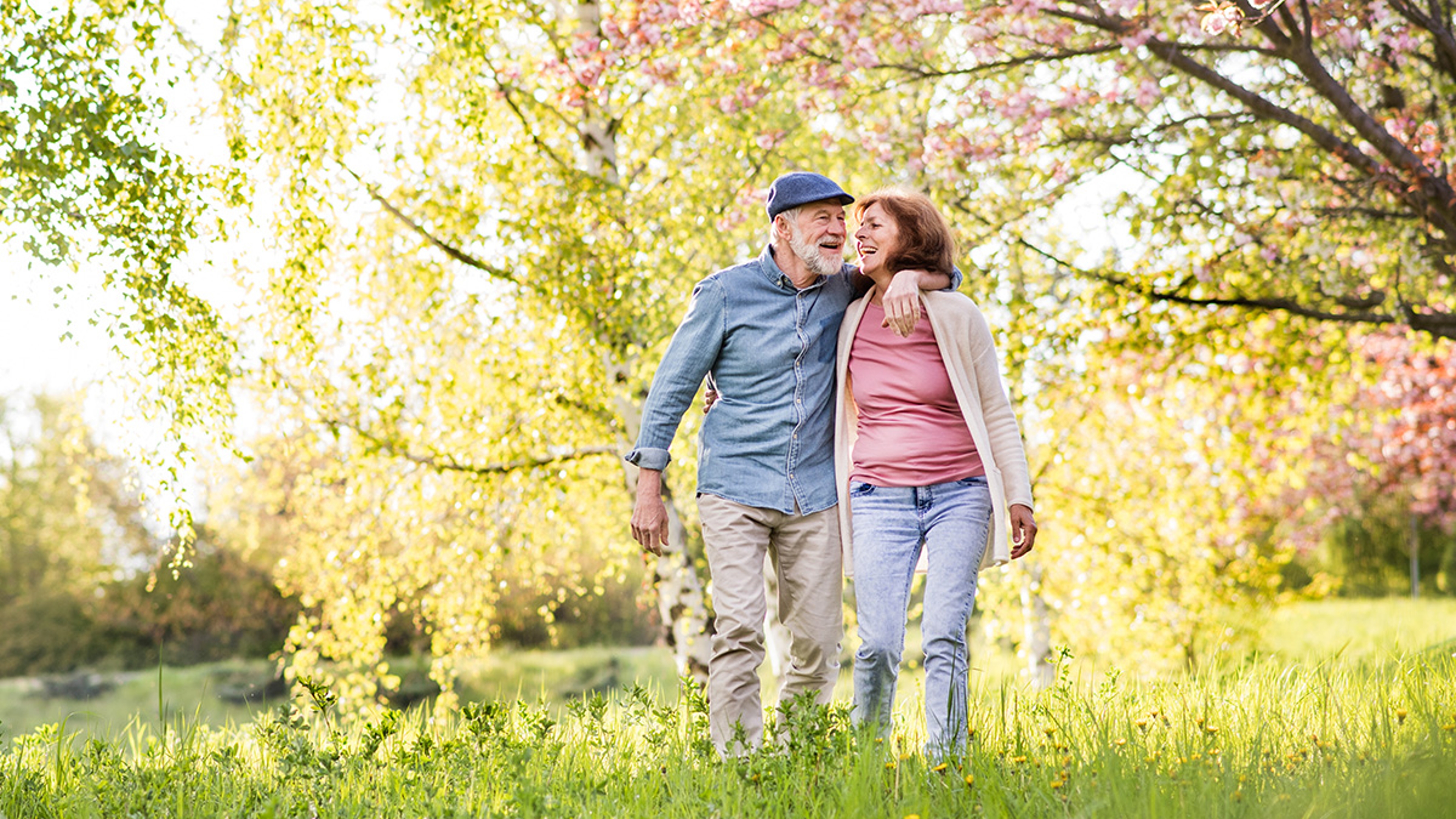 couple walking outside