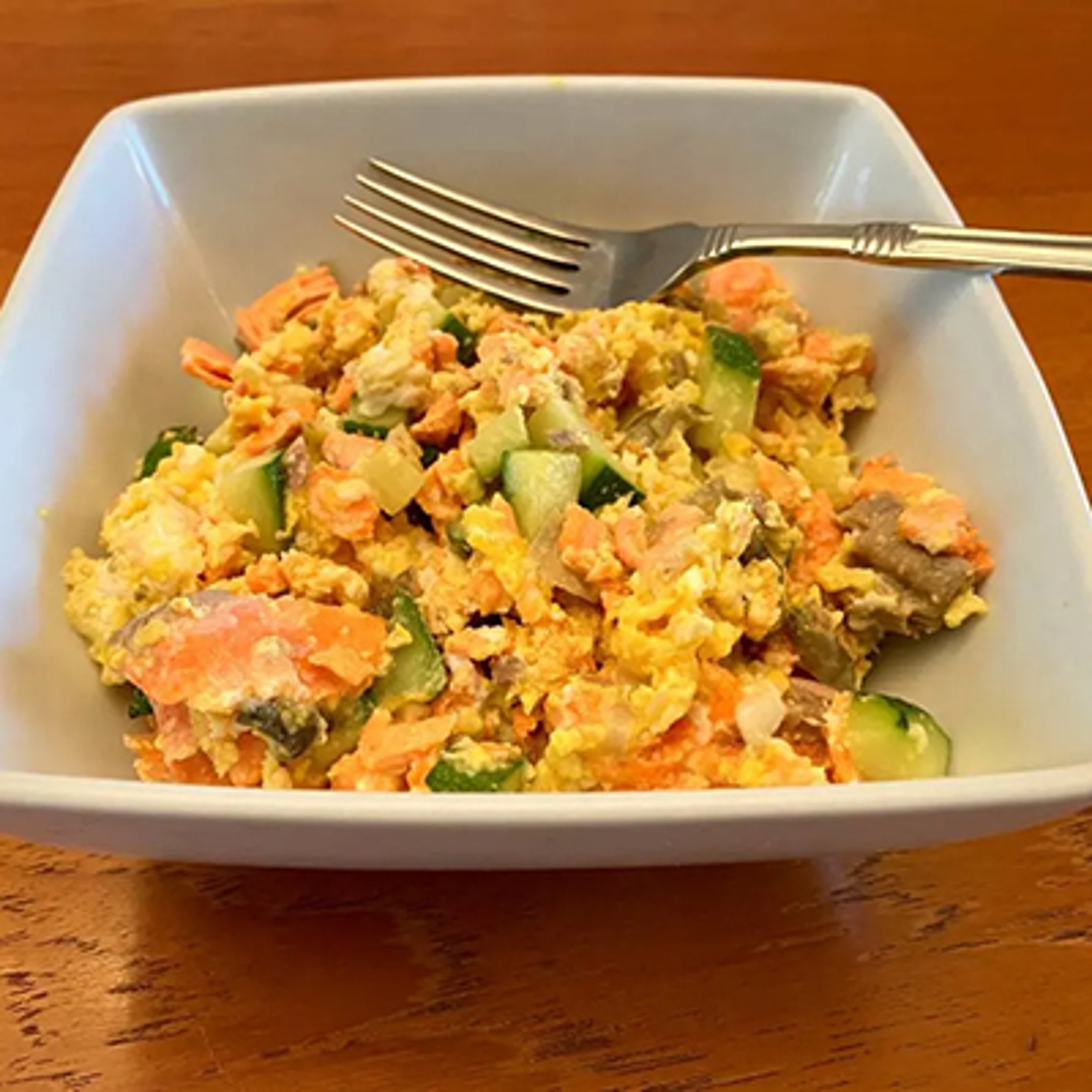 breakfast fish recipes salmon scramble