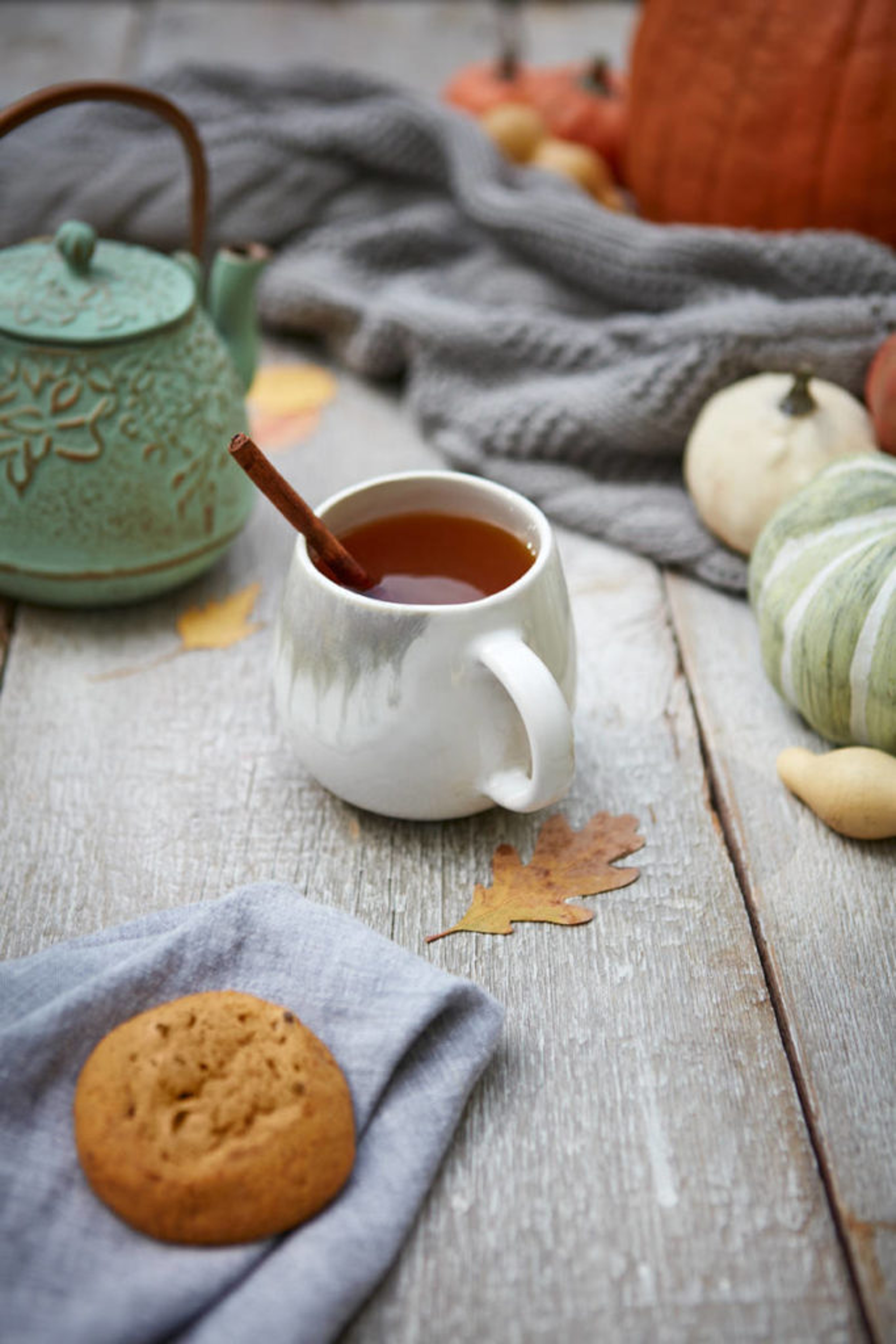 why people love fall cup of tea with cookie