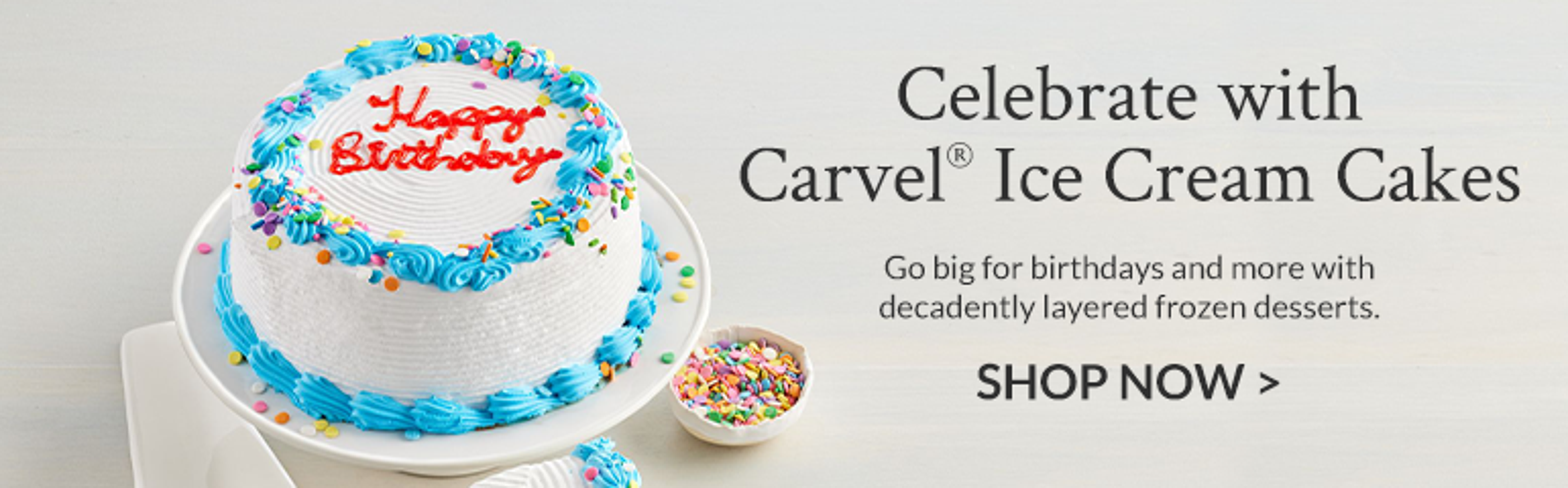 Harry & David Celebrate with Carvel Ice Cream Cakes Banner Ad