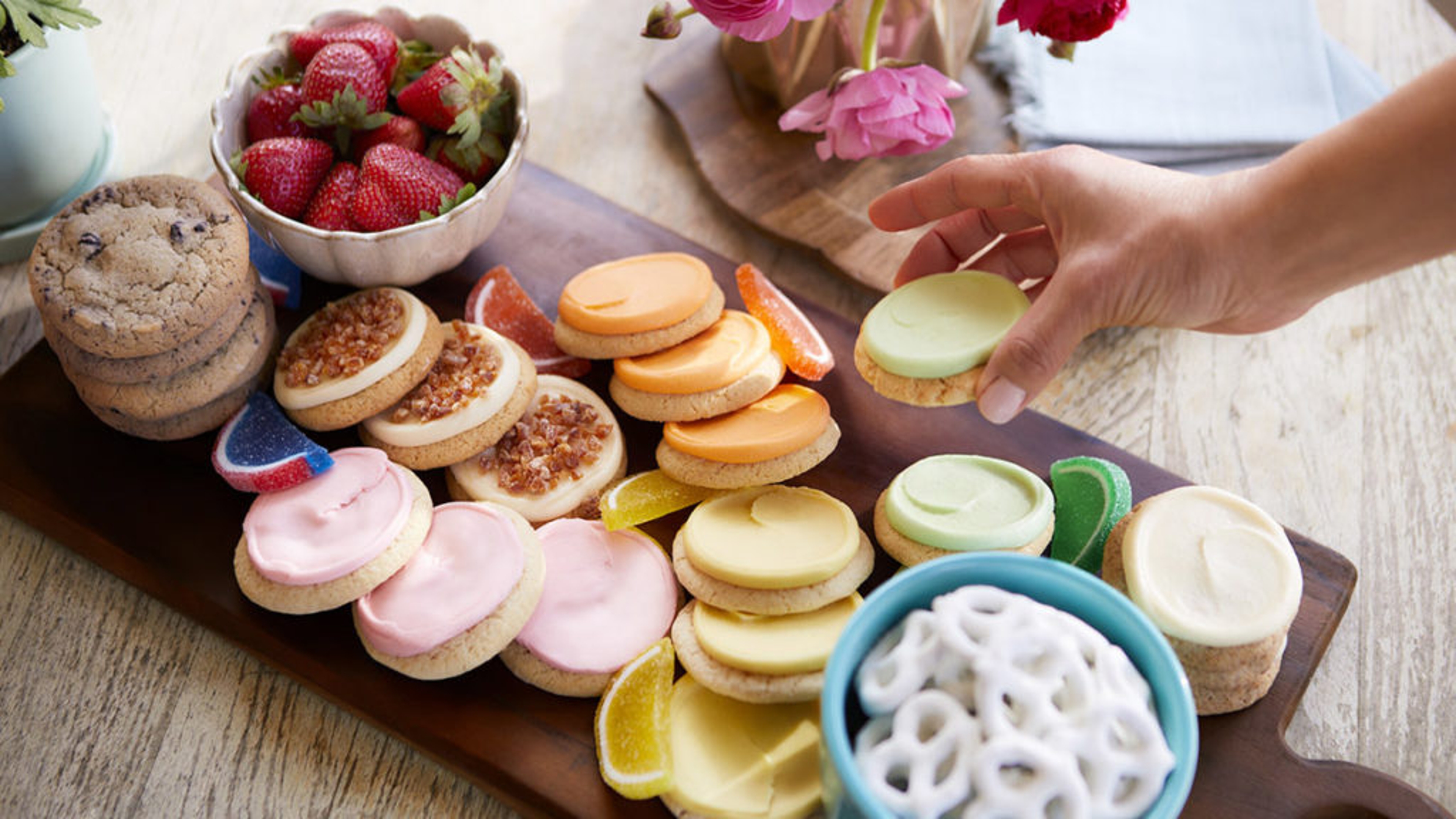 surprise birthday party cookie board