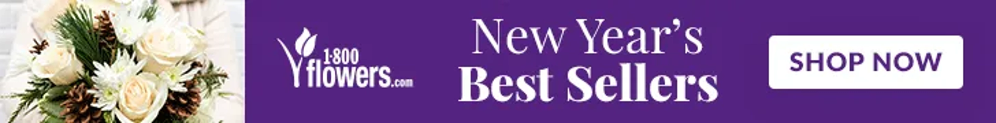 Flowers.com New Year's Best Sellers Collection Banner Ad