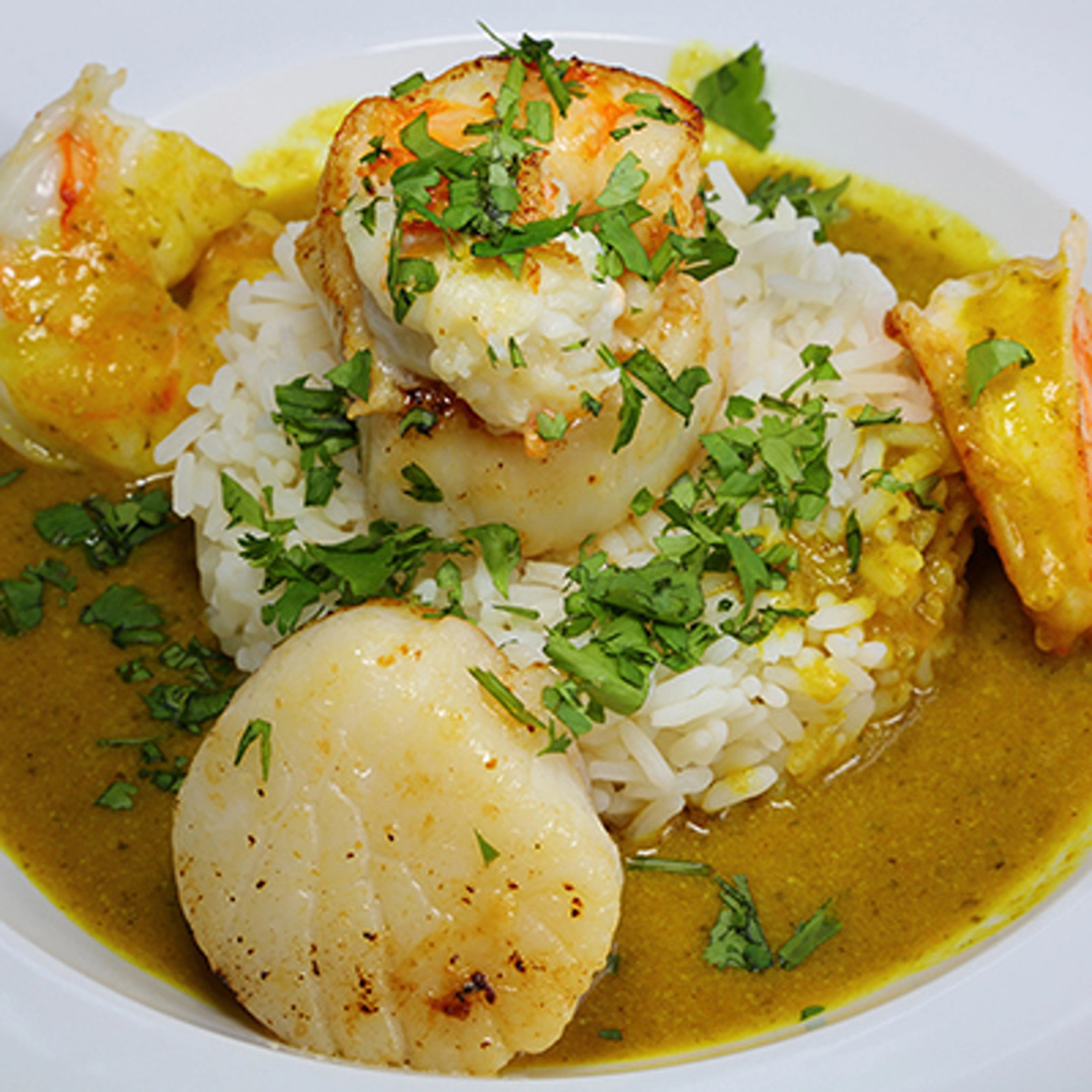 Curried Sea Scallops