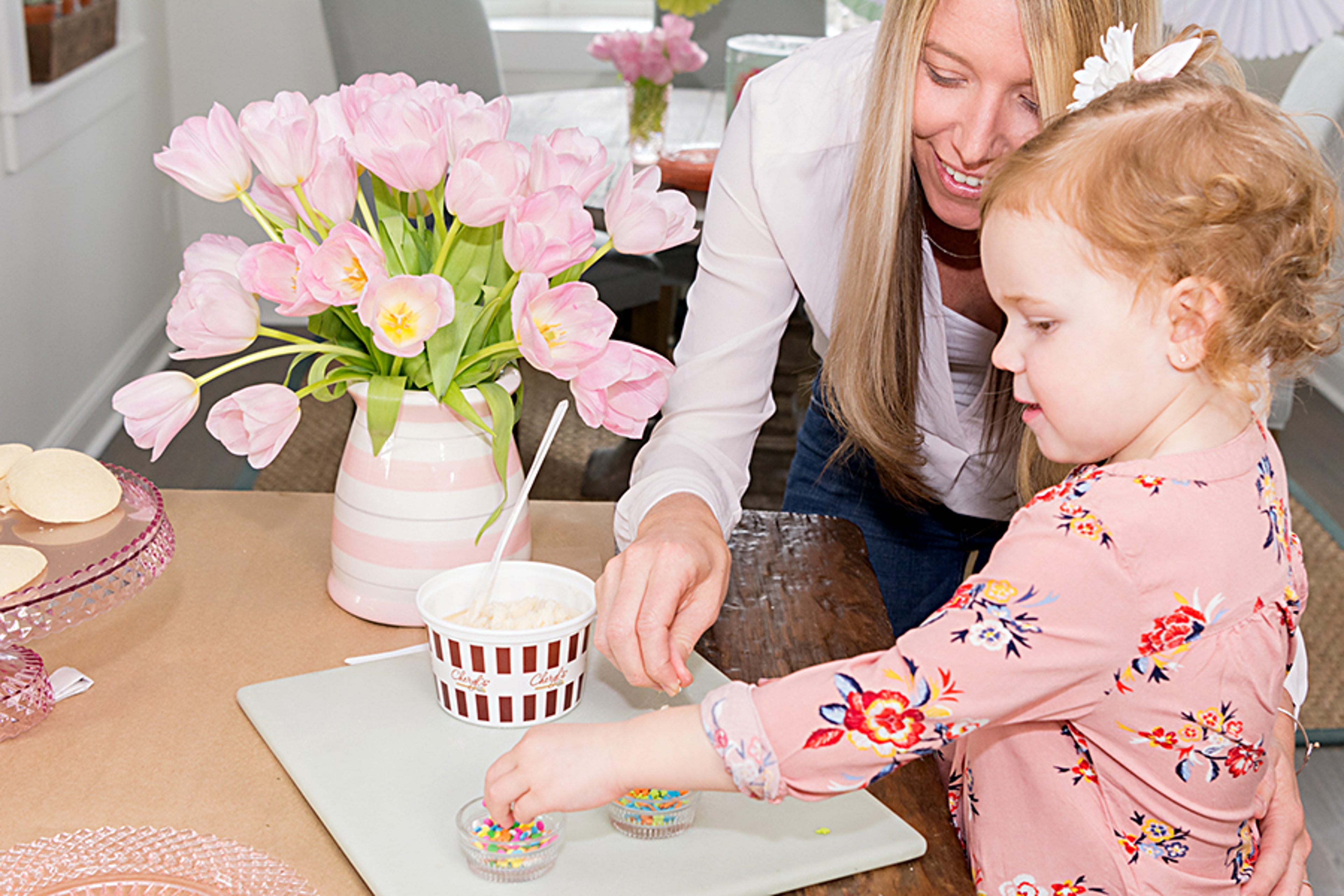 girl decorating cookies