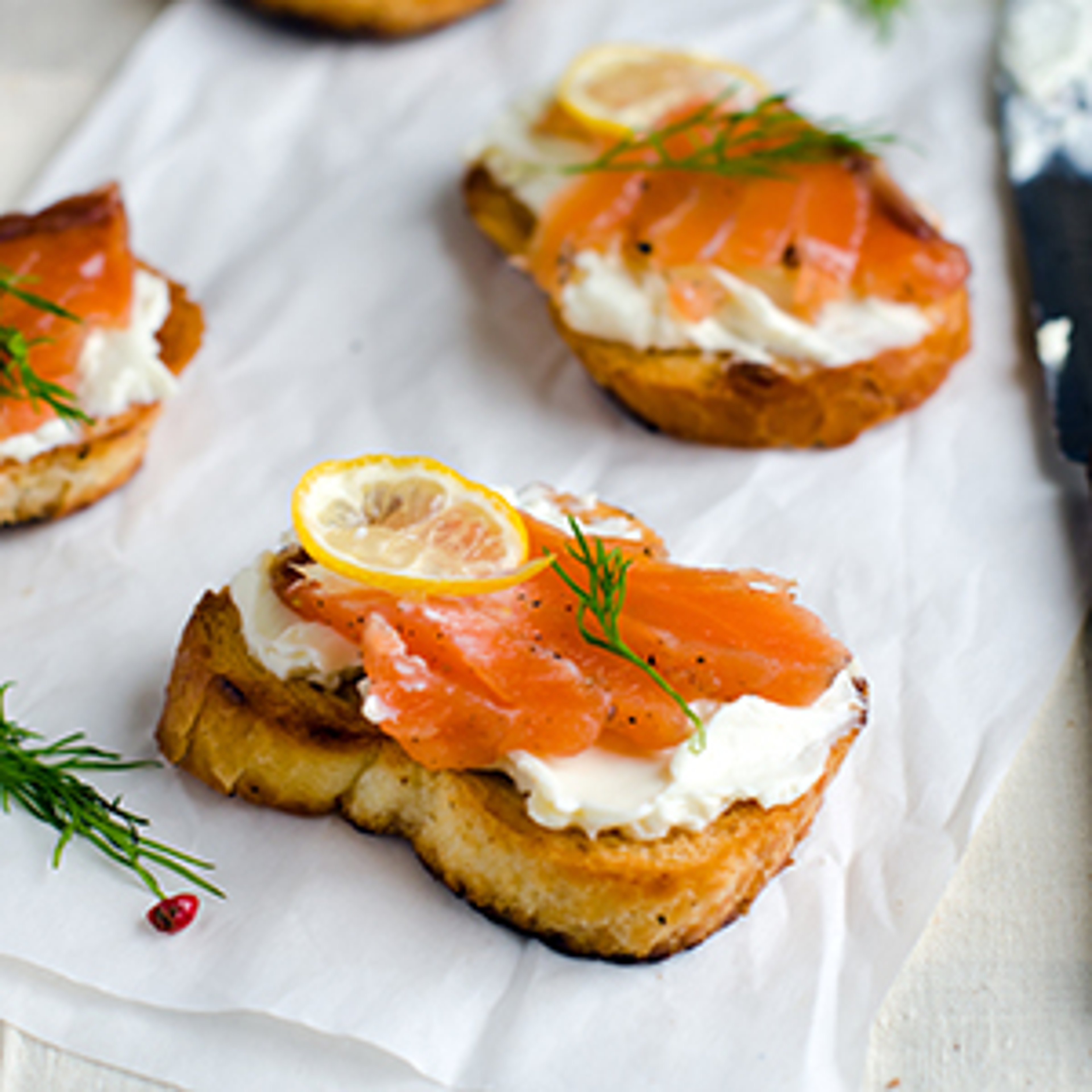 salmon recipes crostini