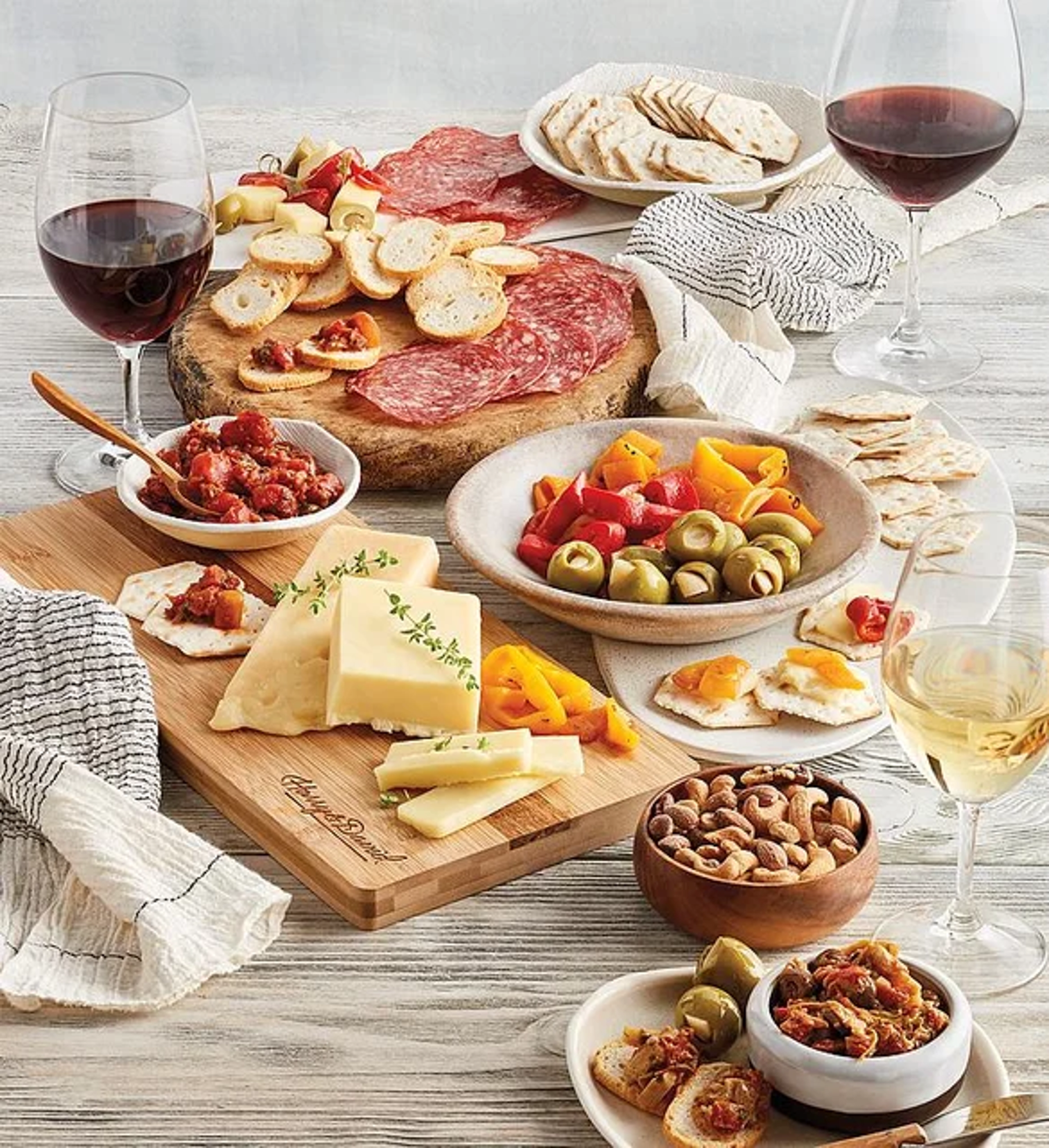 gifts for men deluxe antipasto gift with wine