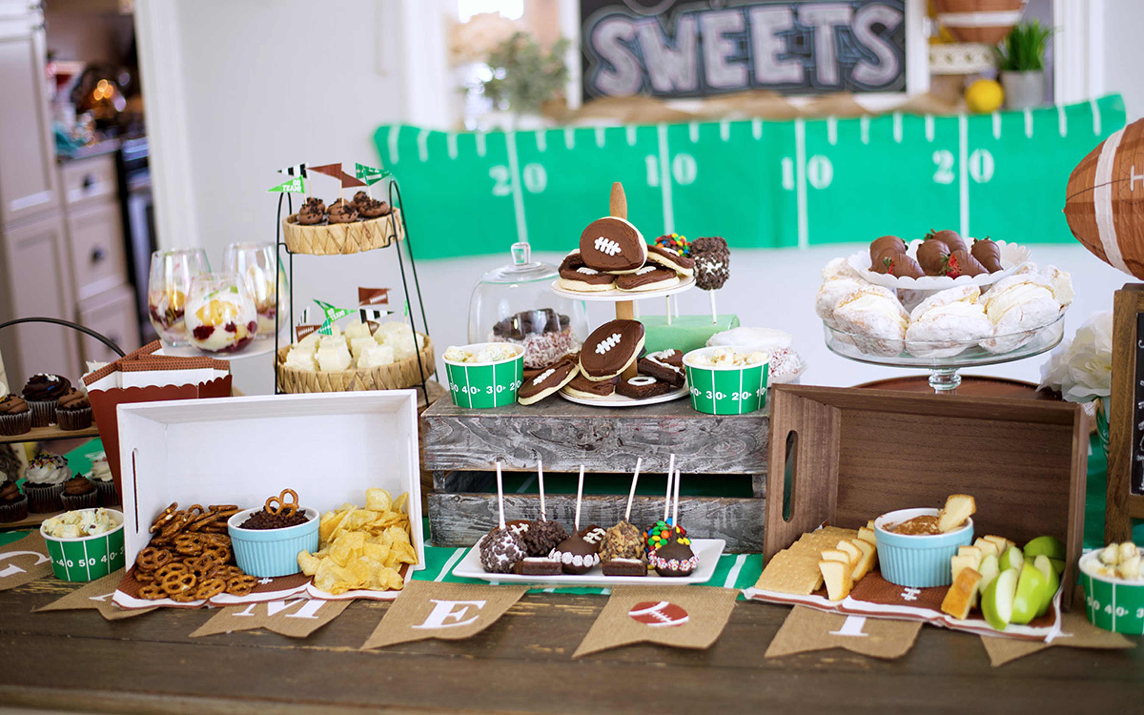 super bowl dessert table