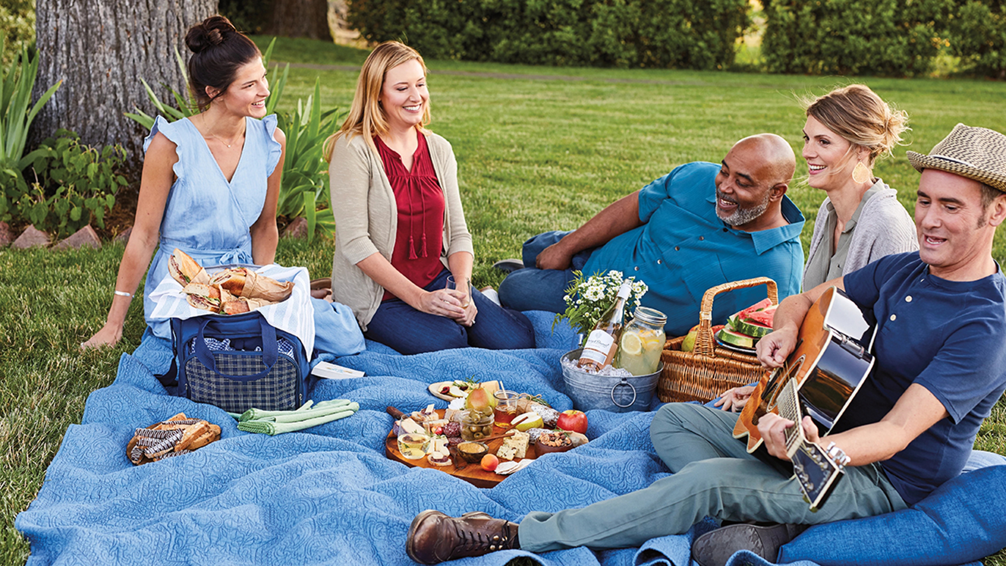 Alt bash picnic with five adults.