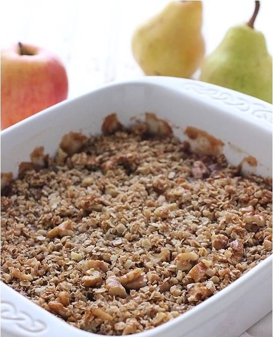 Skinnytaste Crumble Dessert Recipe With Pears & Apples %%page 