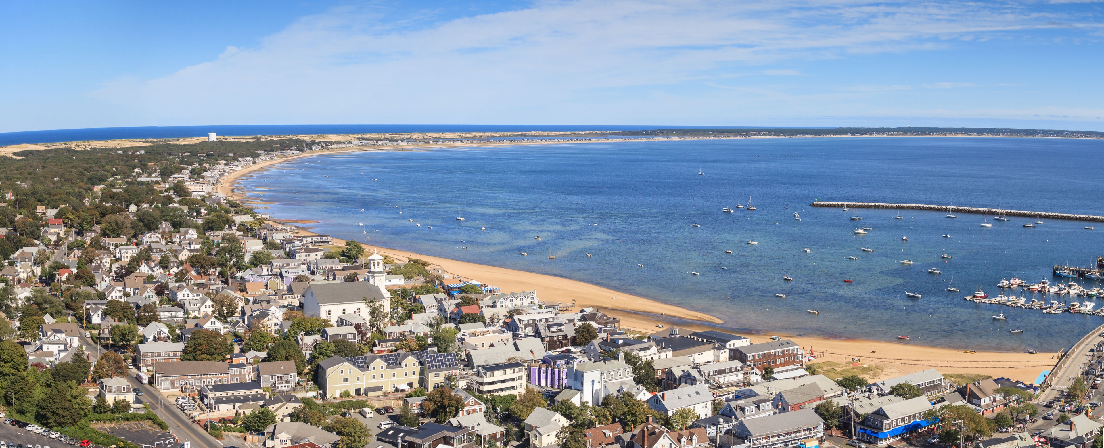 Panorama of Provincetown in Cape Cod