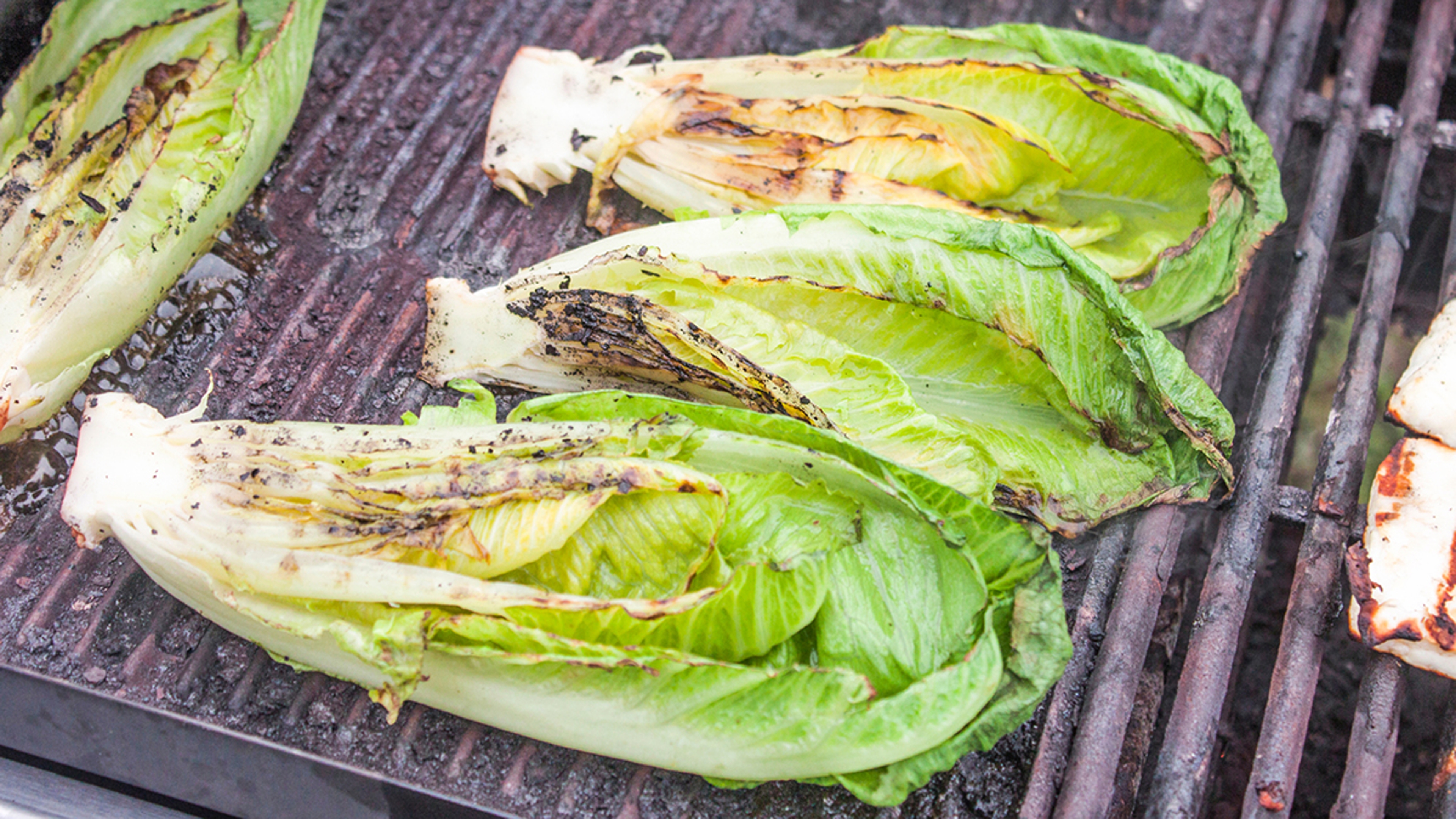 how to grill romaine hearts