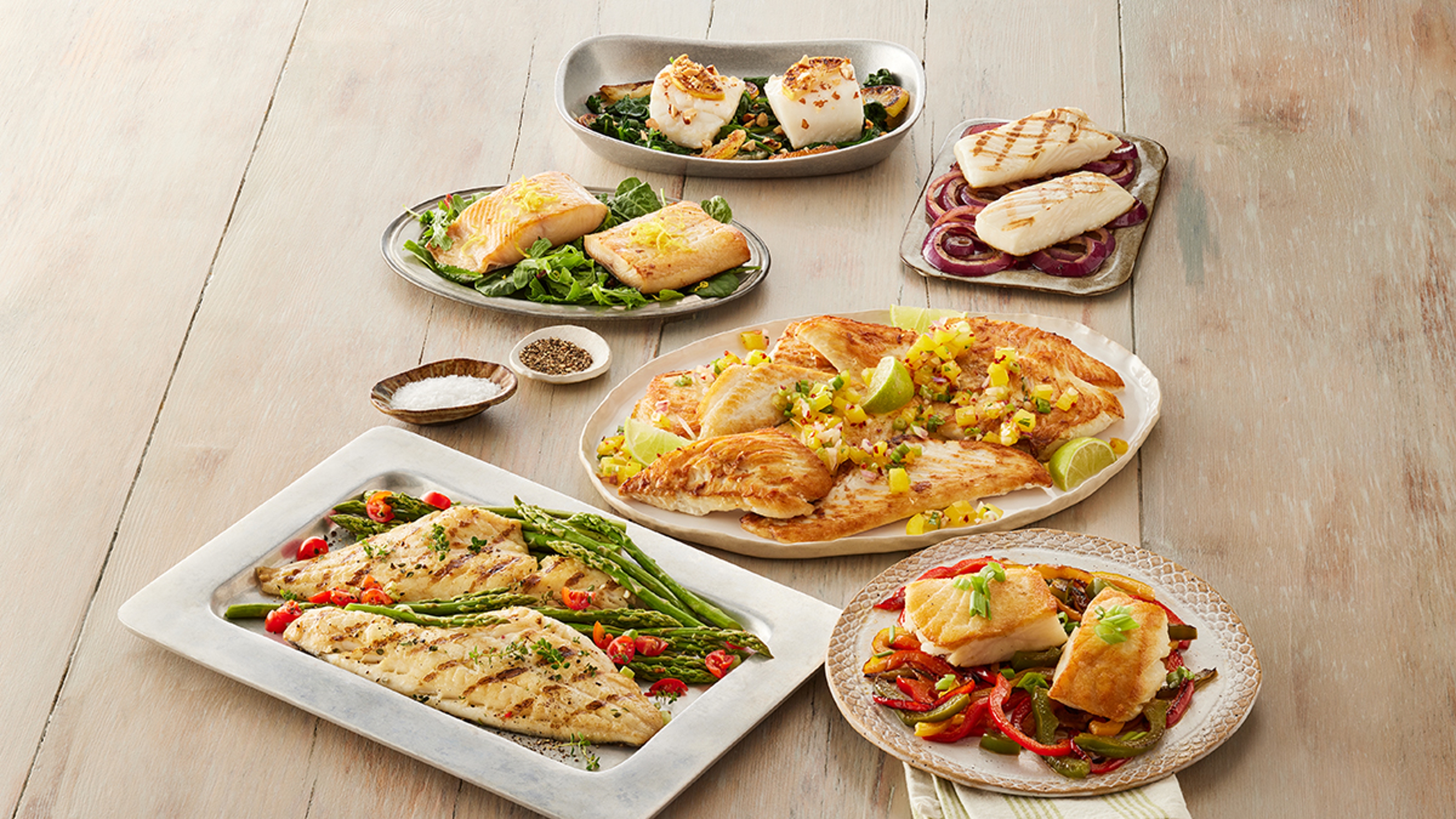 types of white fish platters