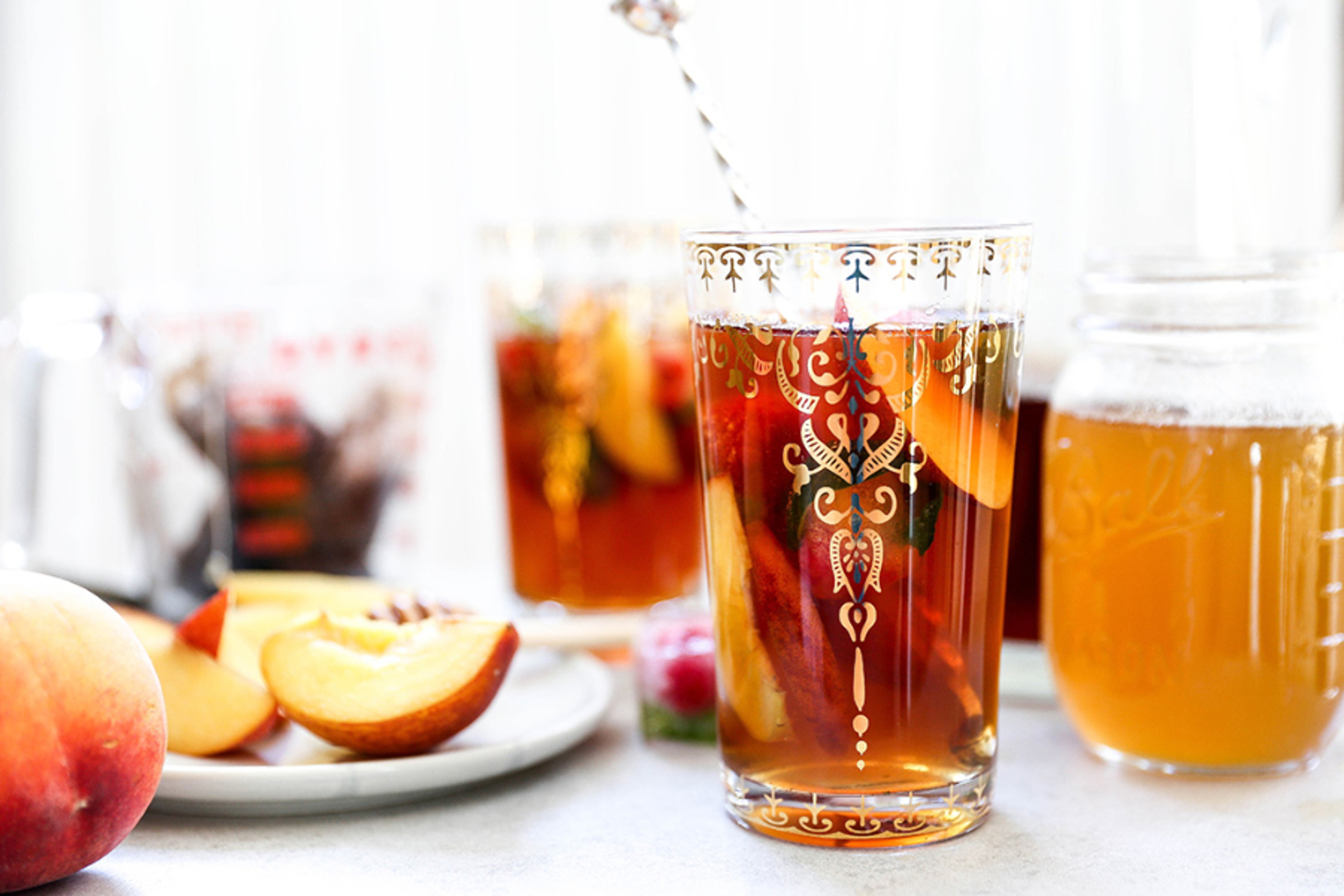 Article Cards Featured Image peach syrup peach iced tea