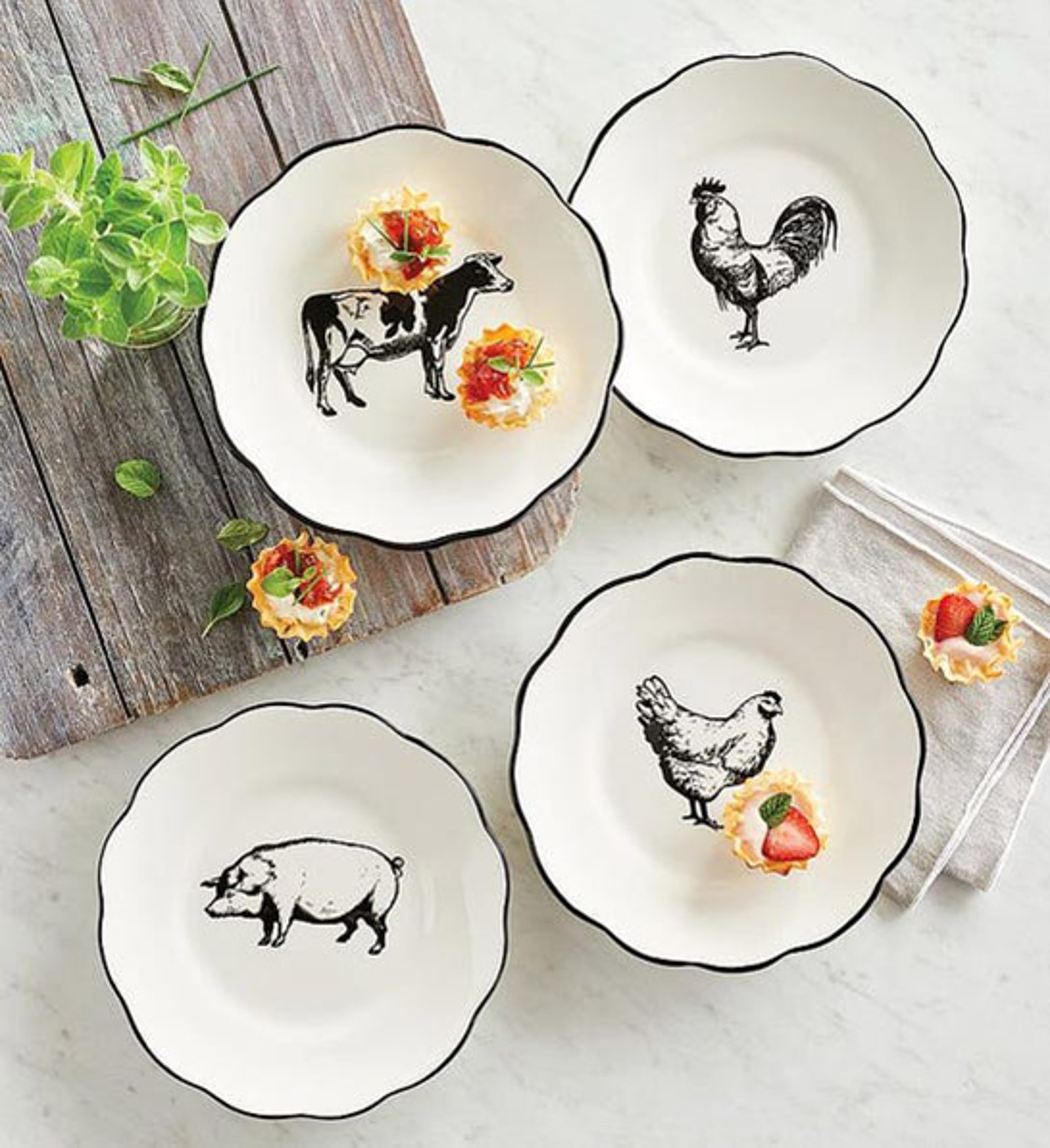 anniversary gift guide image farm themed appetizer plates
