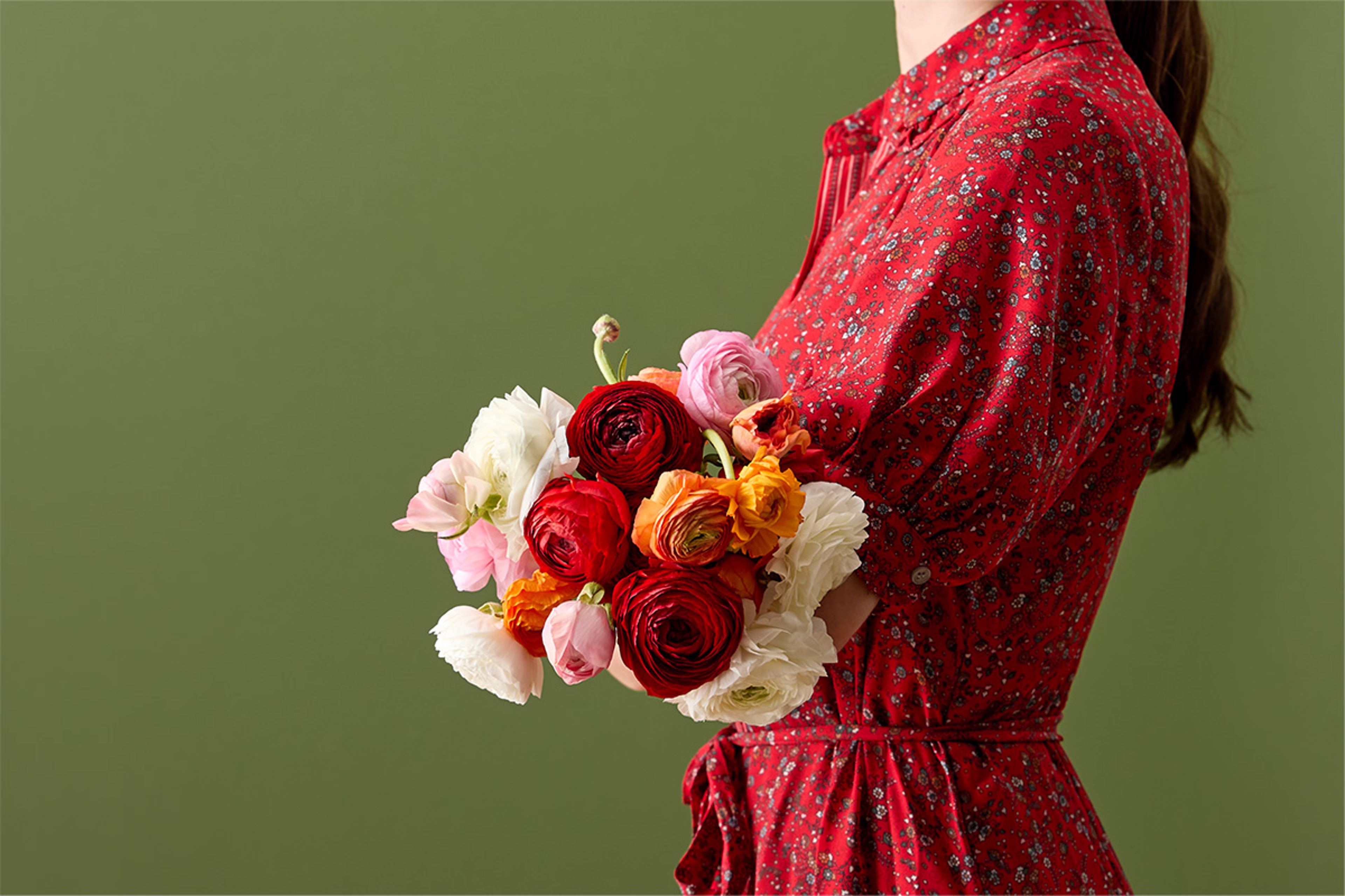 flower of the year woman holding