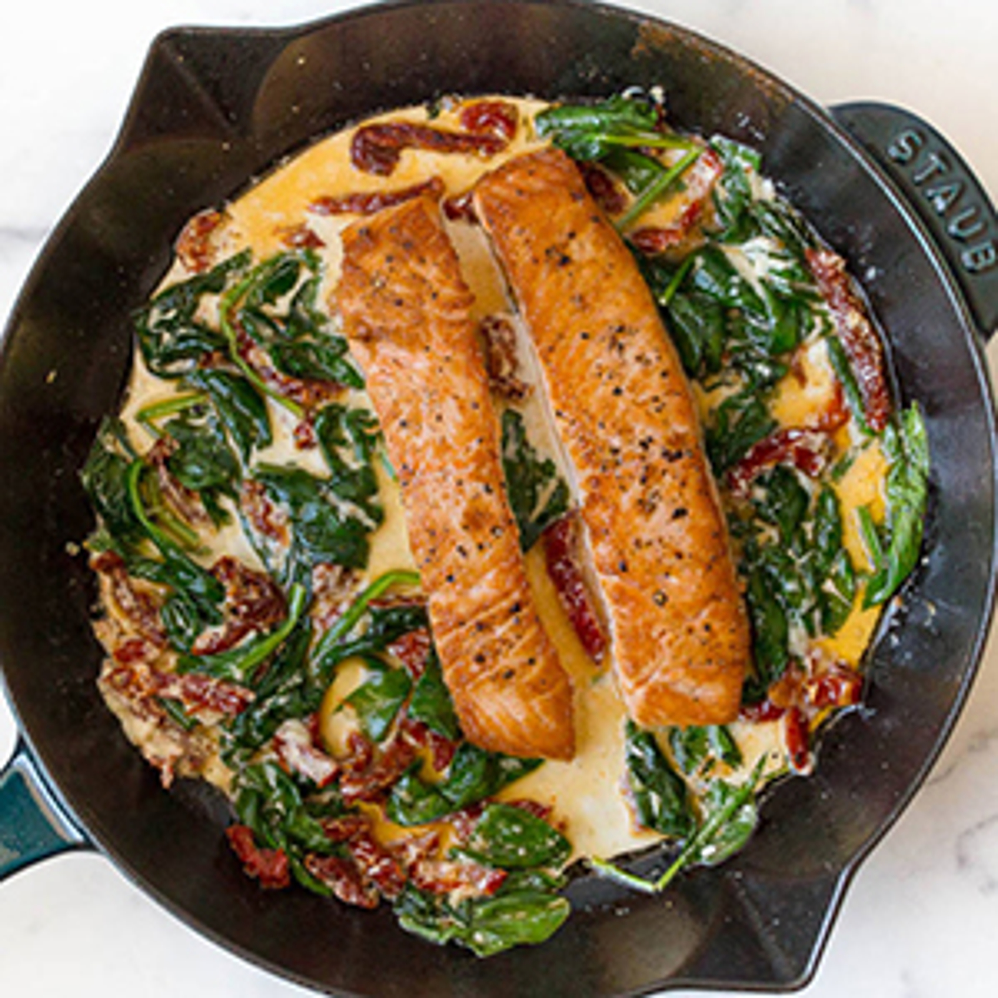 Spinach recipes salmon