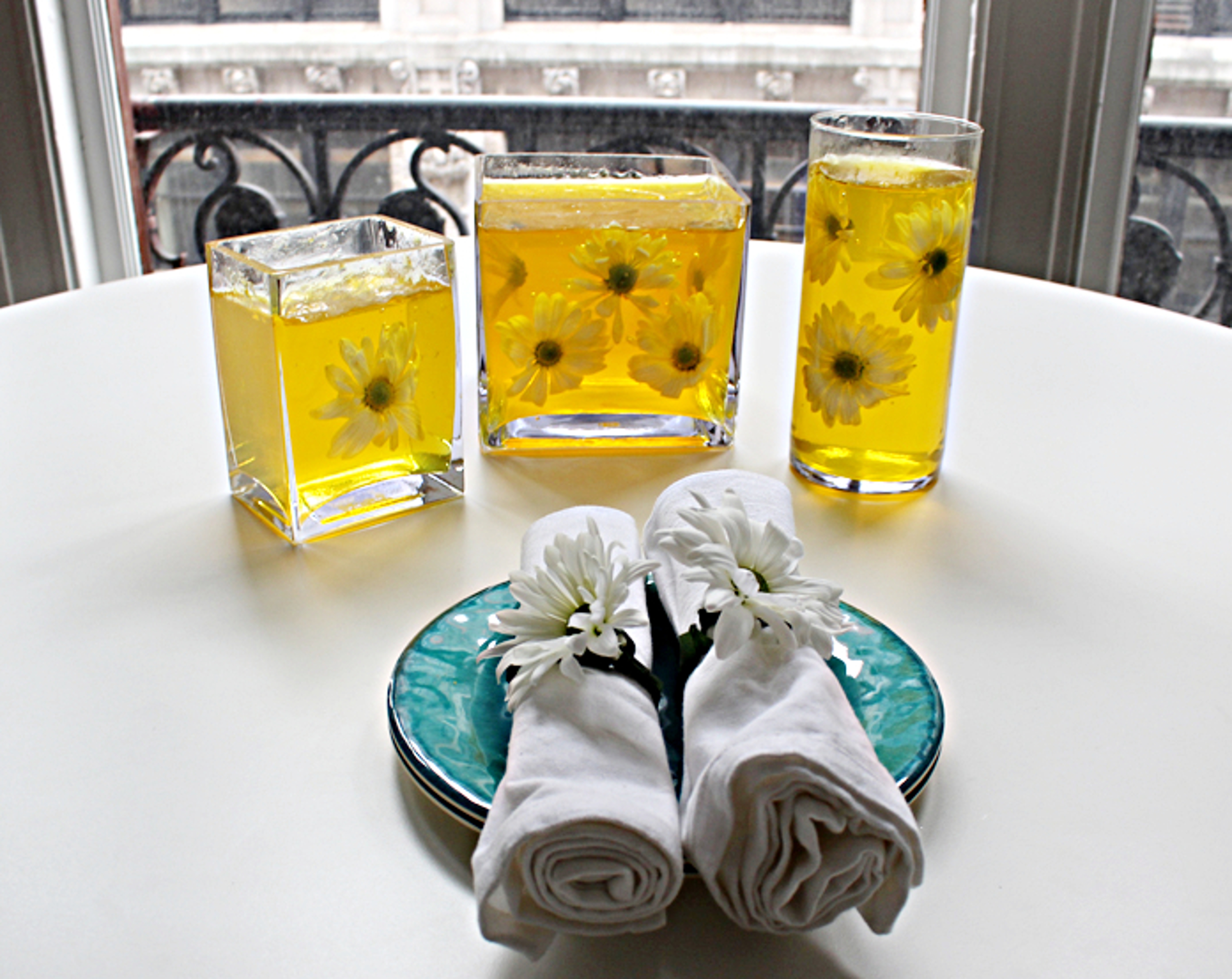diy flower jello centerpiece complete edit