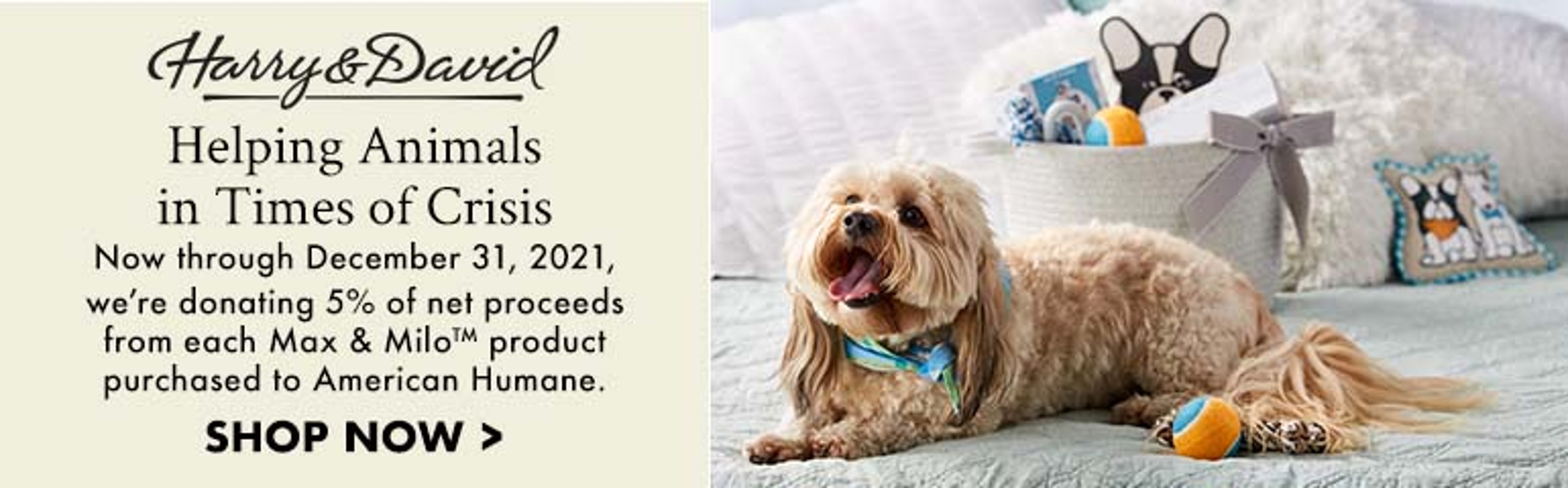 Max&Milo shop button Donations x