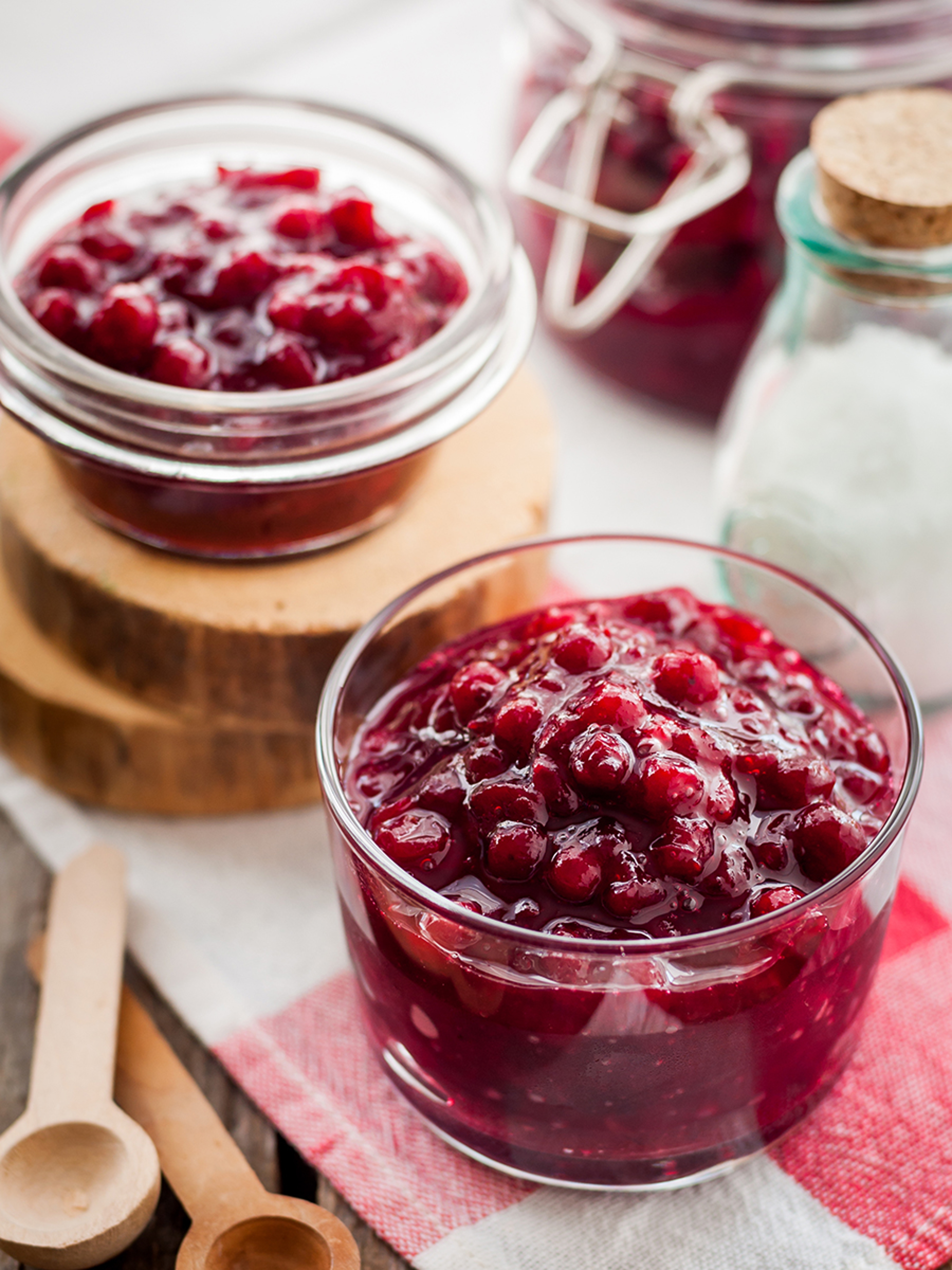 Cranberry Cinnamon Sauce in two jars.