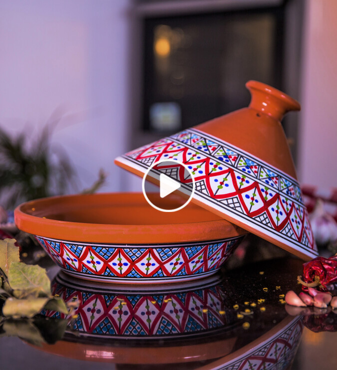 Kamsah Tagine Cooking and Serving Pot Medium