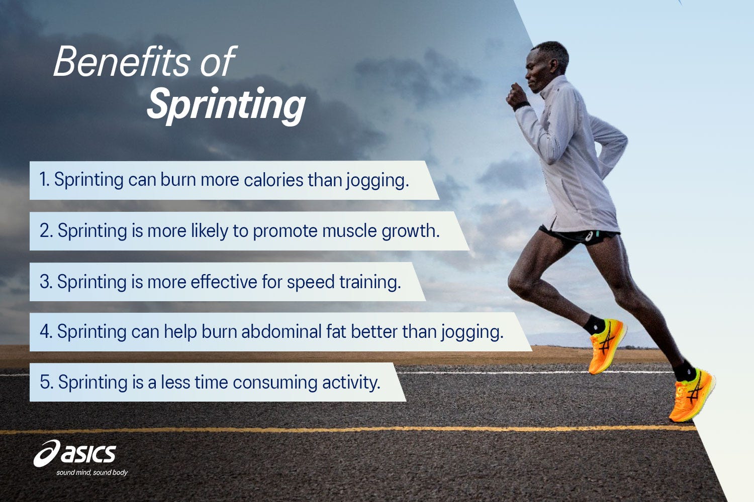 Benefits of sprinting.