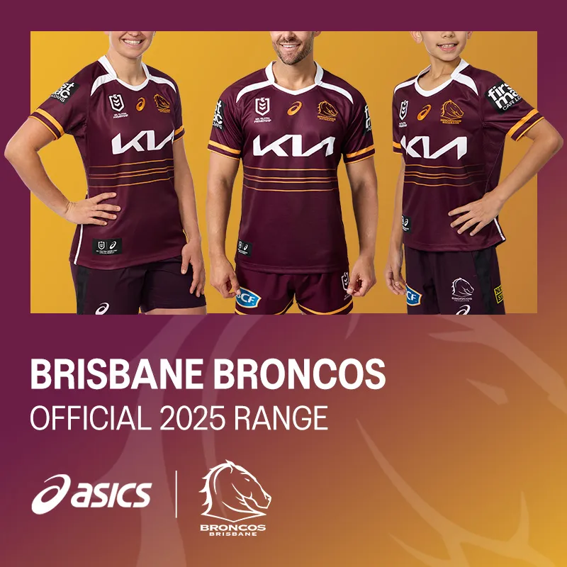 Shop ASICS Brisbane Broncos 2025 Range