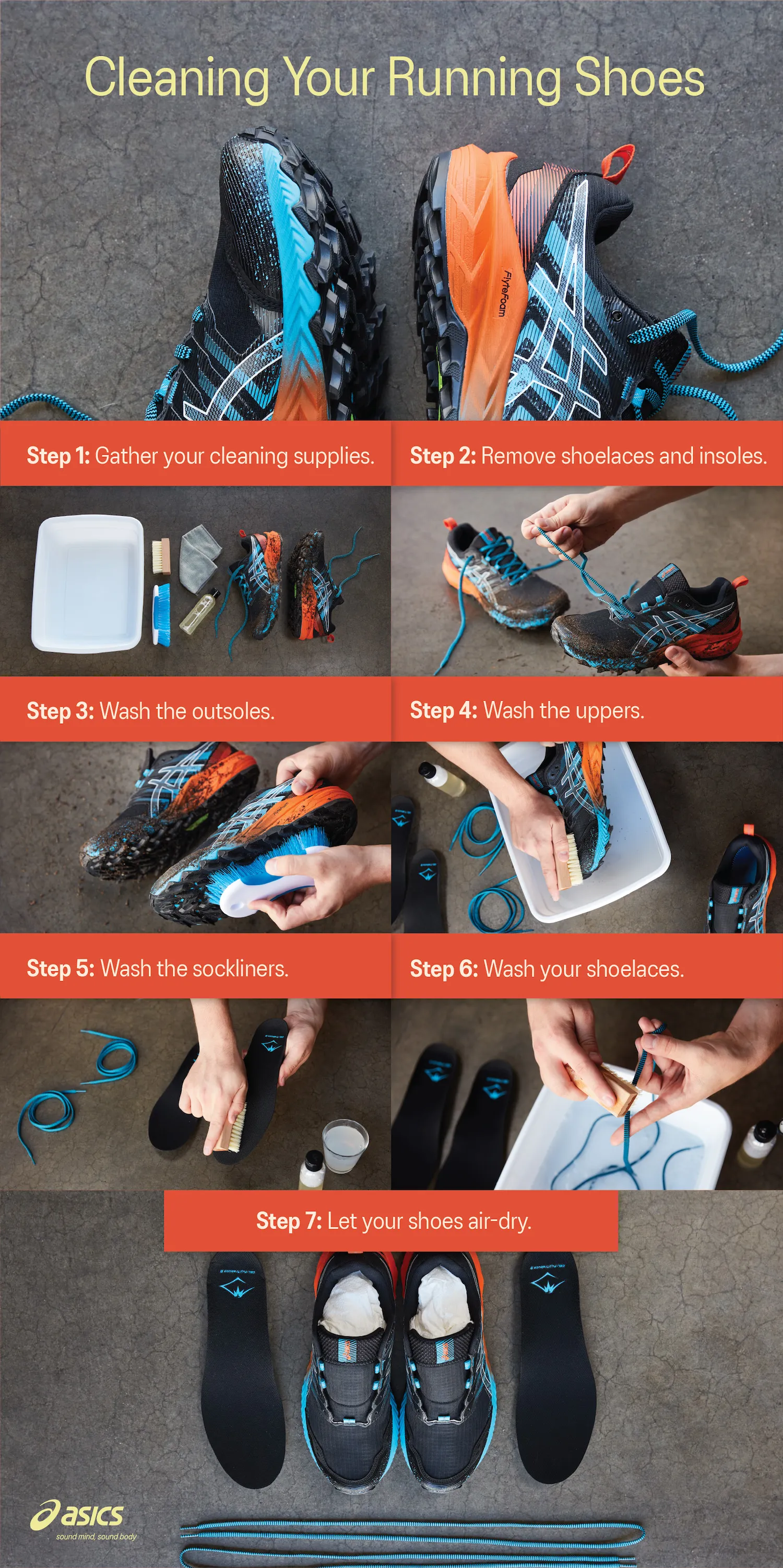 cleaning your running shoes
