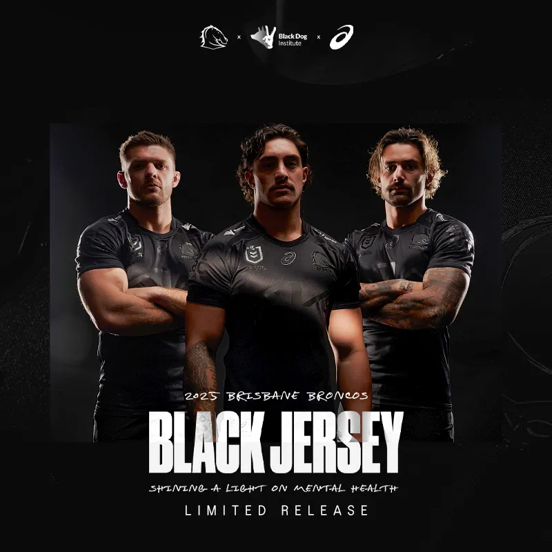 ASICS 2025 Broncos Black Jersey. Enter the Draw Now.