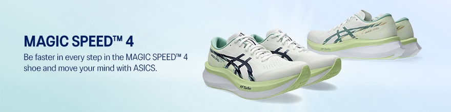 ASICS MAGIC SPEED ホワイト/グリーン Asics Magic Speed 4 Shoes - Stability and Energy for Running