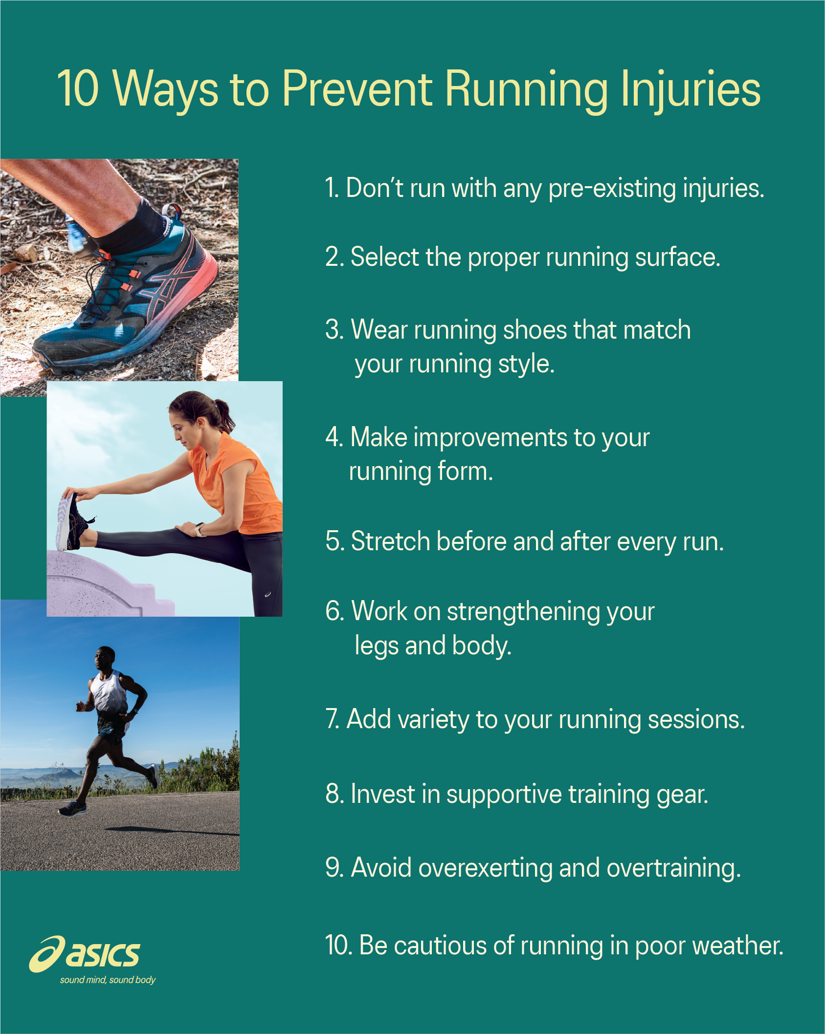 10 ways to help prevent running injuries