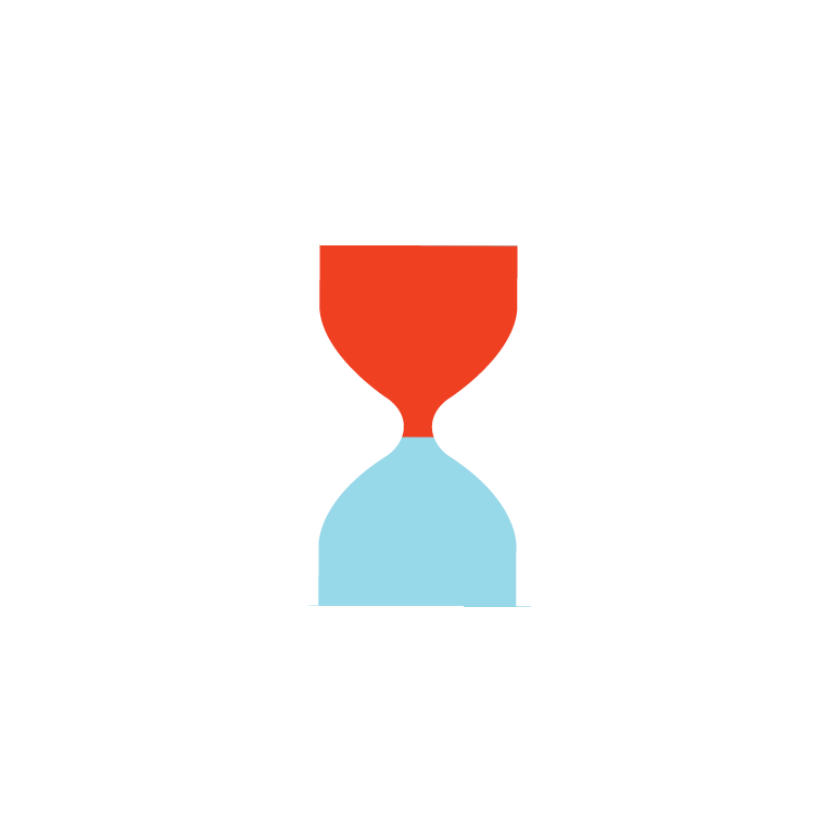 Sand timer flipping over