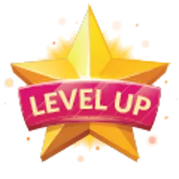 Star icon with "Level Up" on the front of it.
