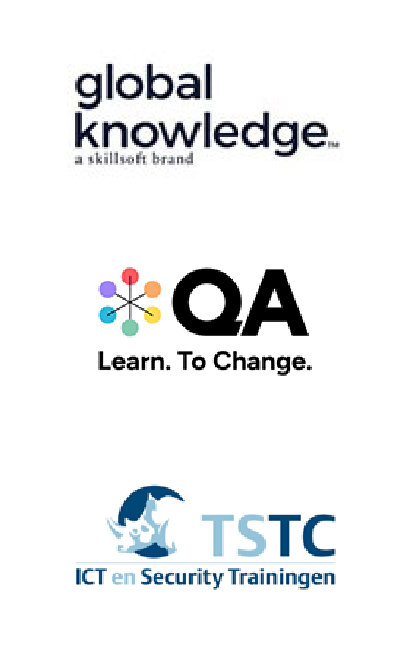 logos of three IAPP training partners in Europe