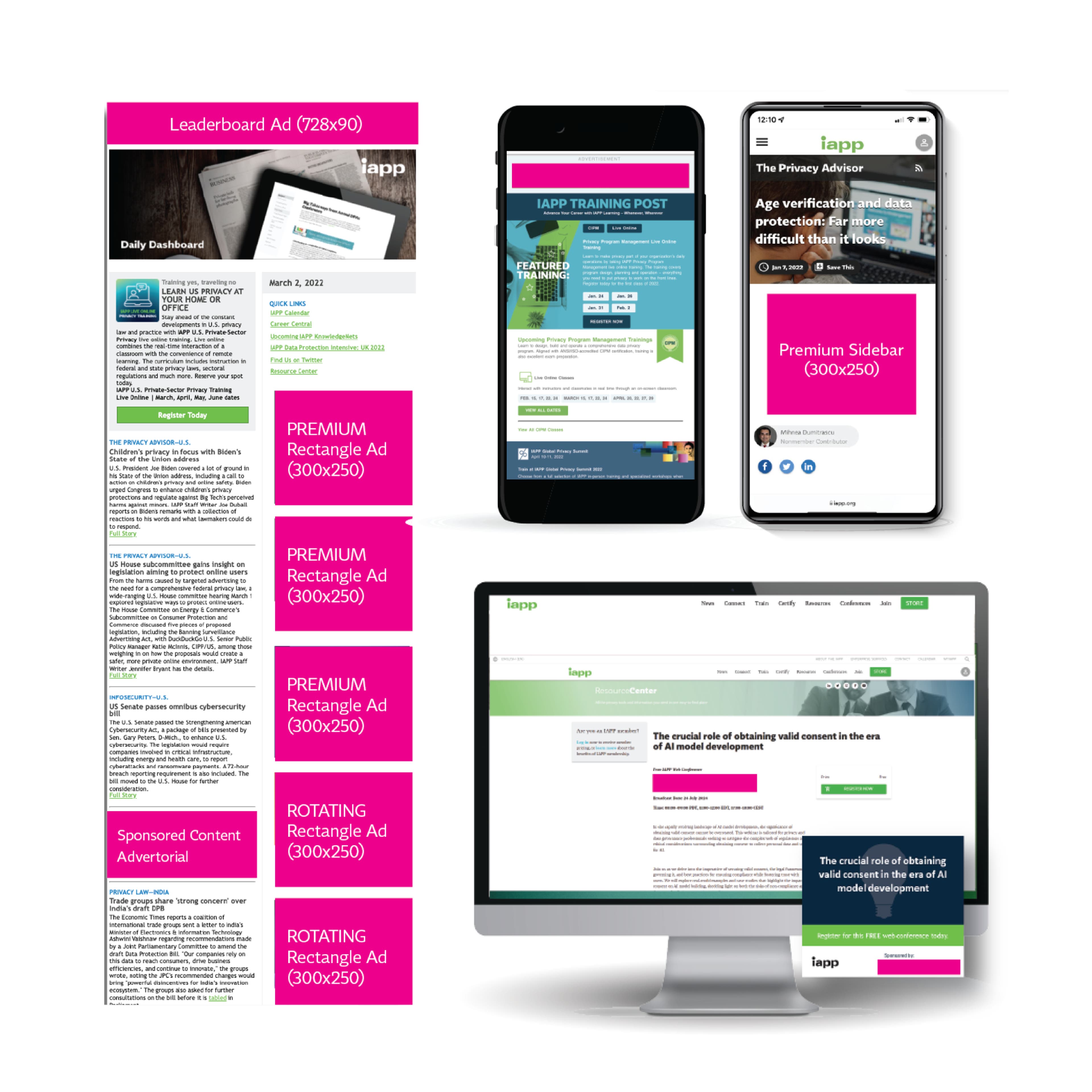 illustrated graphic of digital advertising on a smart phone