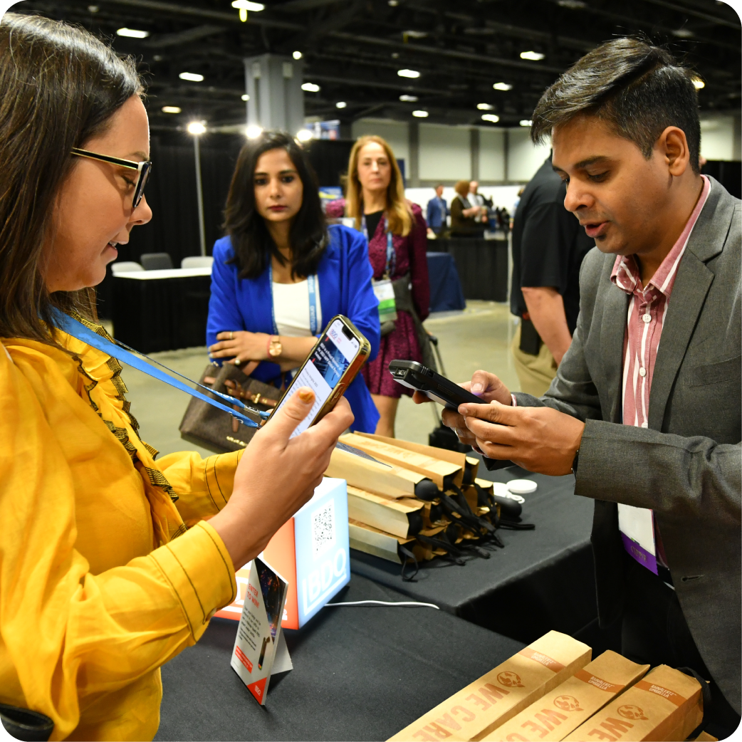 illustration of a conference badge